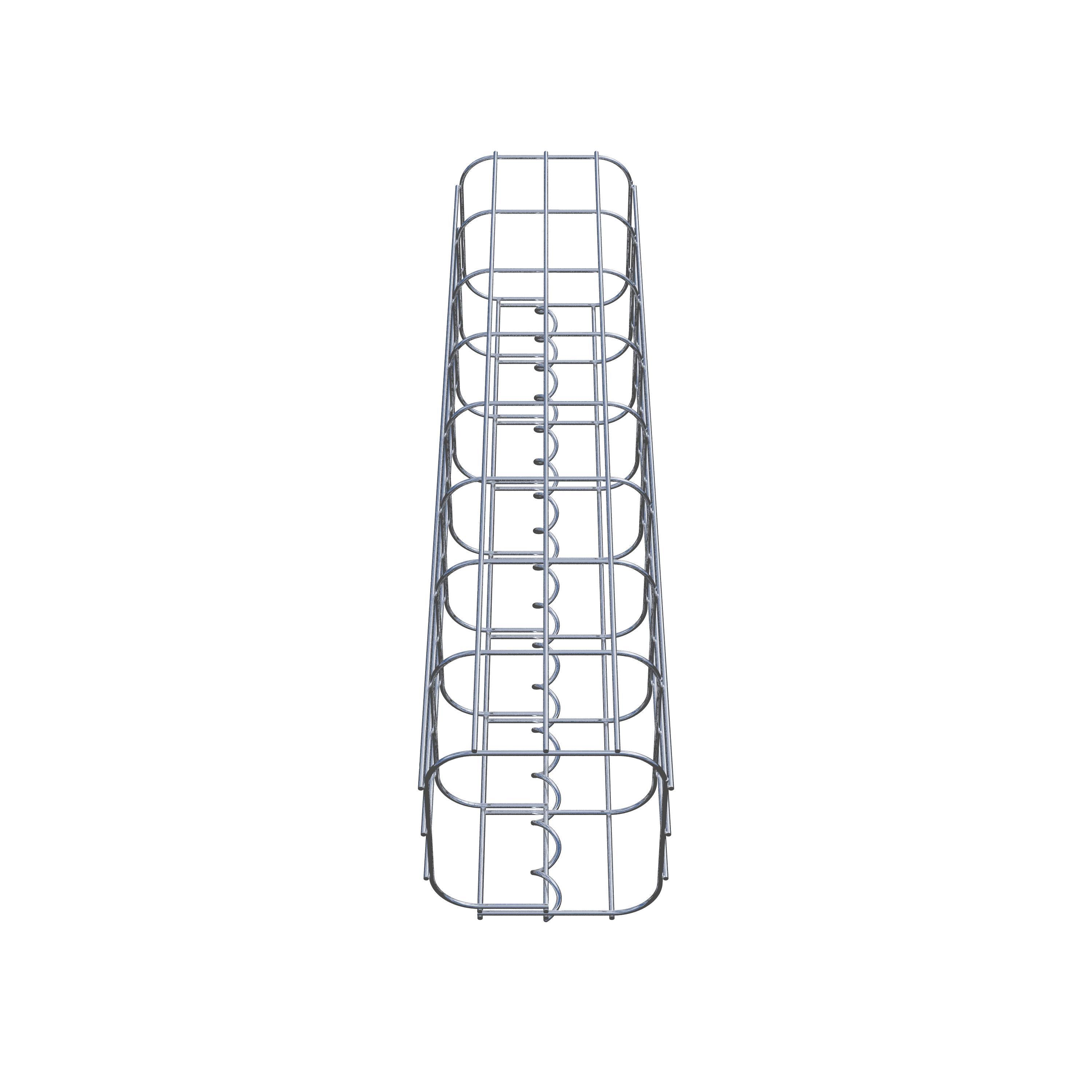 Coluna de gabião quadrada 17 cm x 17 cm, altura 80 cm, PM 5 cm x 10 cm