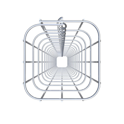 Gabionsøjle firkantet 17 cm x 17 cm, 200 cm højde, MW 5 cm x 10 cm
