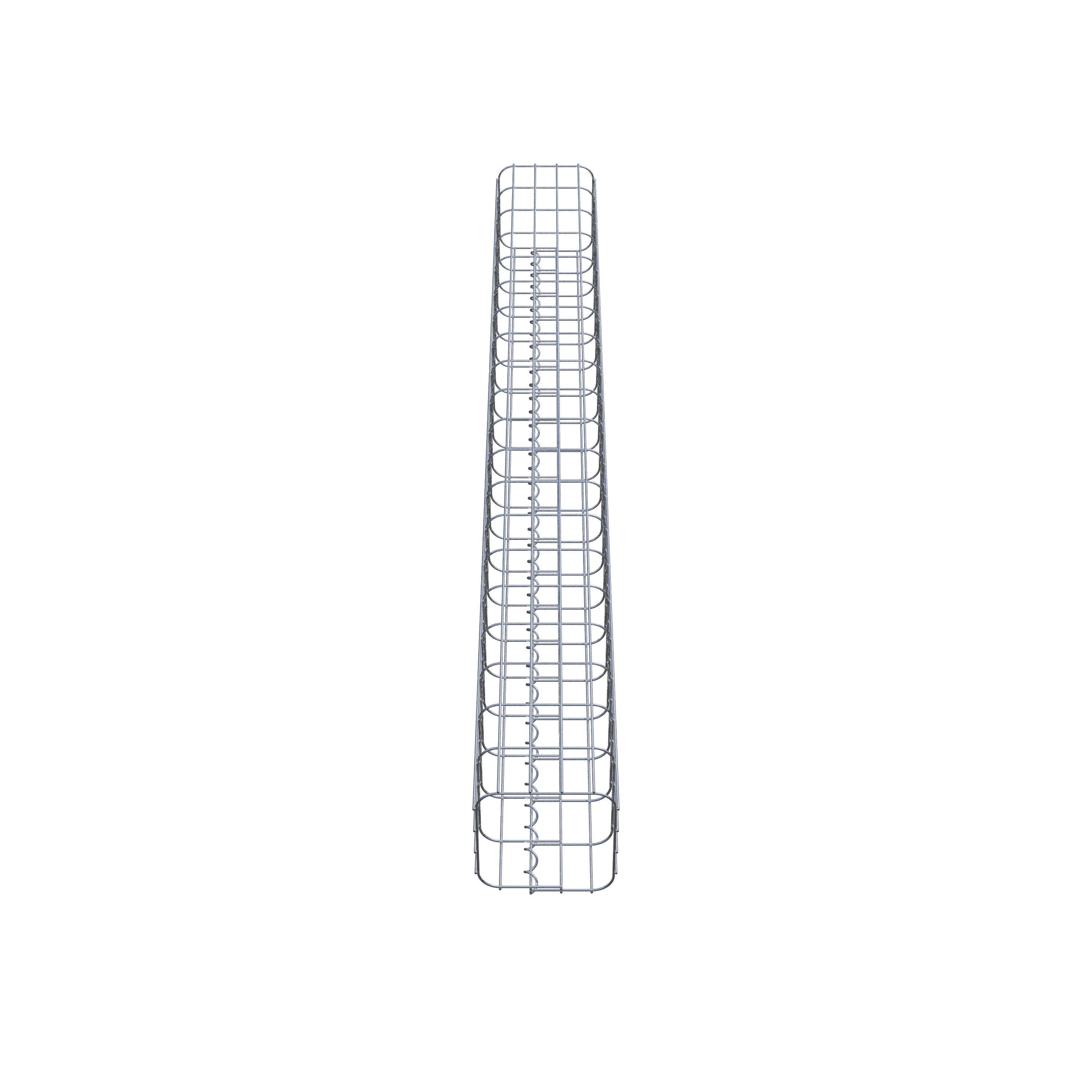 Schanskorfzuil, vierkant 22 cm x 22 cm, 200 cm hoog, MW 5 cm x 10 cm