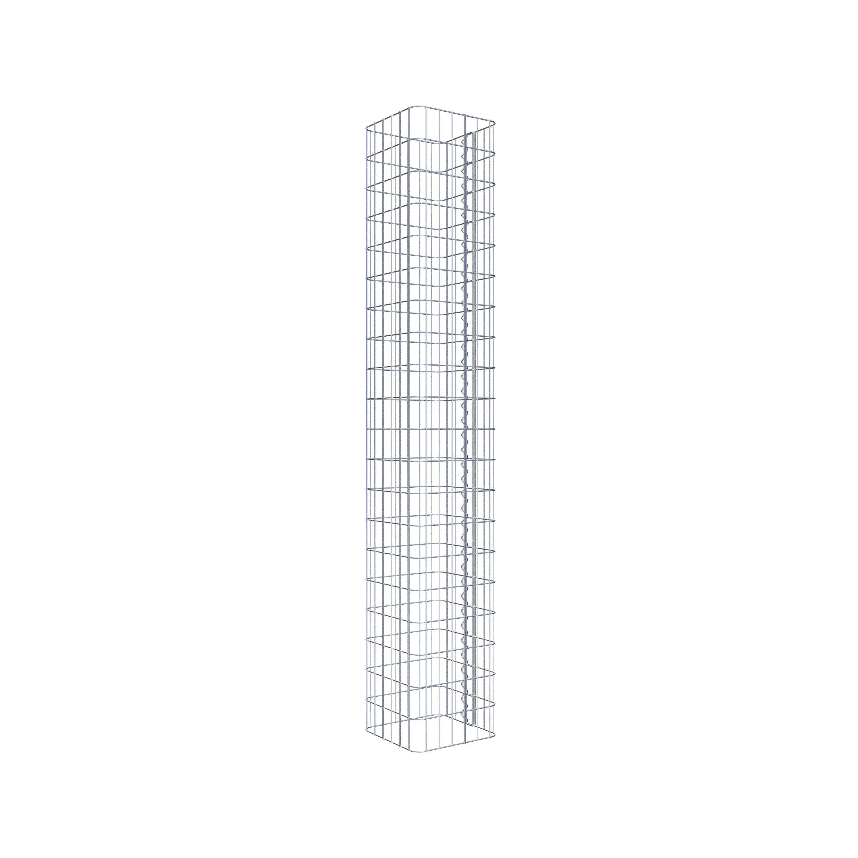 Schanskorfzuil hoekig 32 cm x 32 cm, 200 cm hoog, MW 5 cm x 10 cm