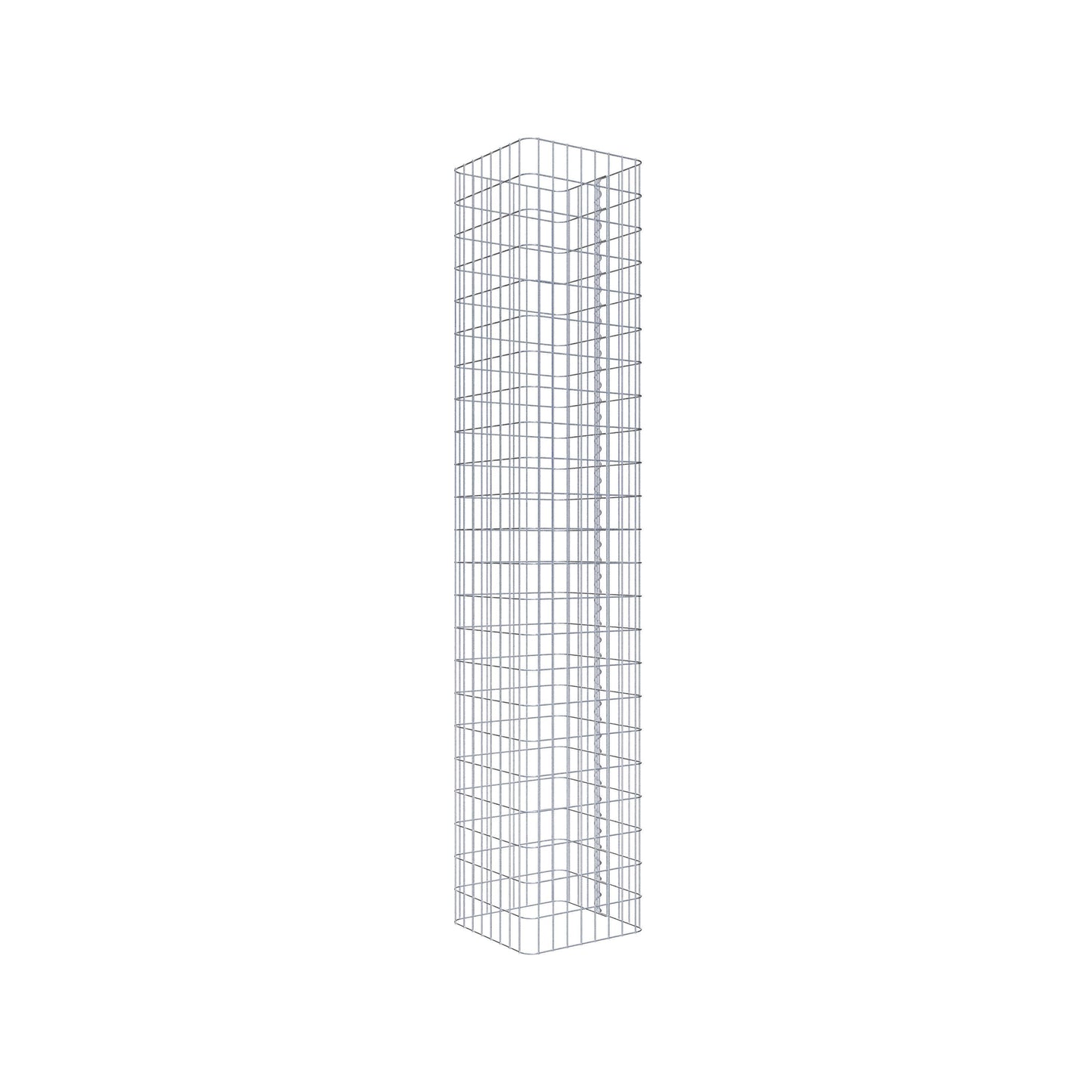 Colonne de gabion carrée 42 cm x 42 cm, 230 cm de hauteur, MW 5 cm x 10 cm
