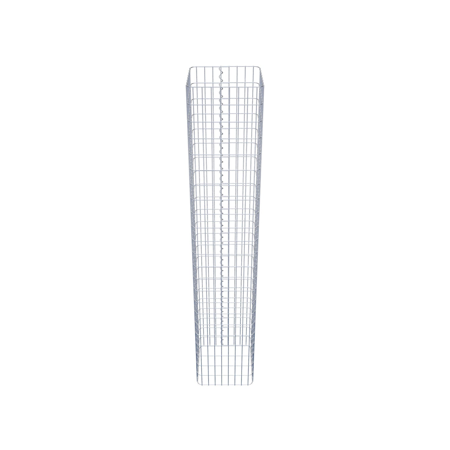 Colonne de gabion carrée 42 cm x 42 cm, 230 cm de hauteur, MW 5 cm x 10 cm