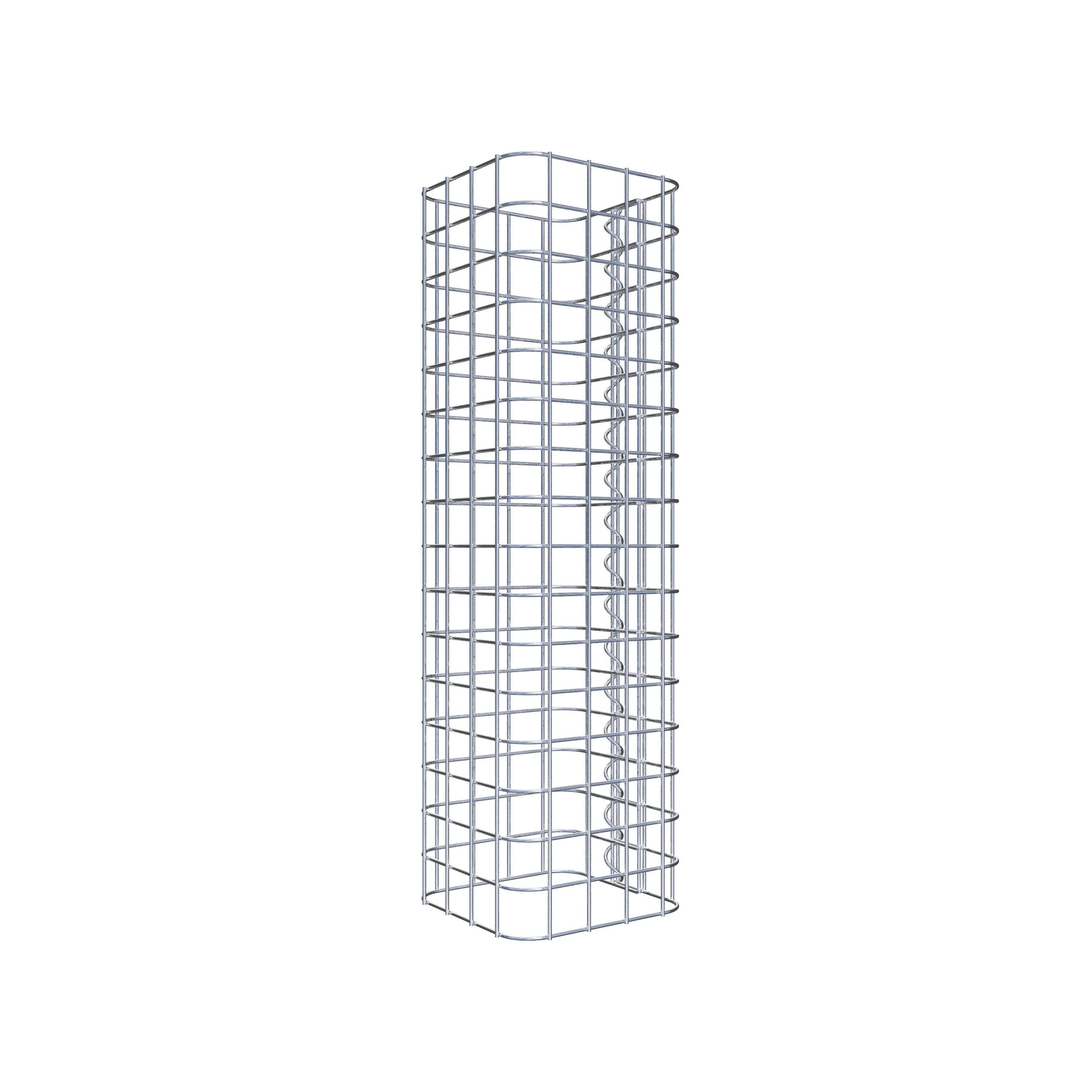 Gabionensäule eckig 22  cm x 22  cm, 80 cm Höhe, MW 5 cm x 5 cm