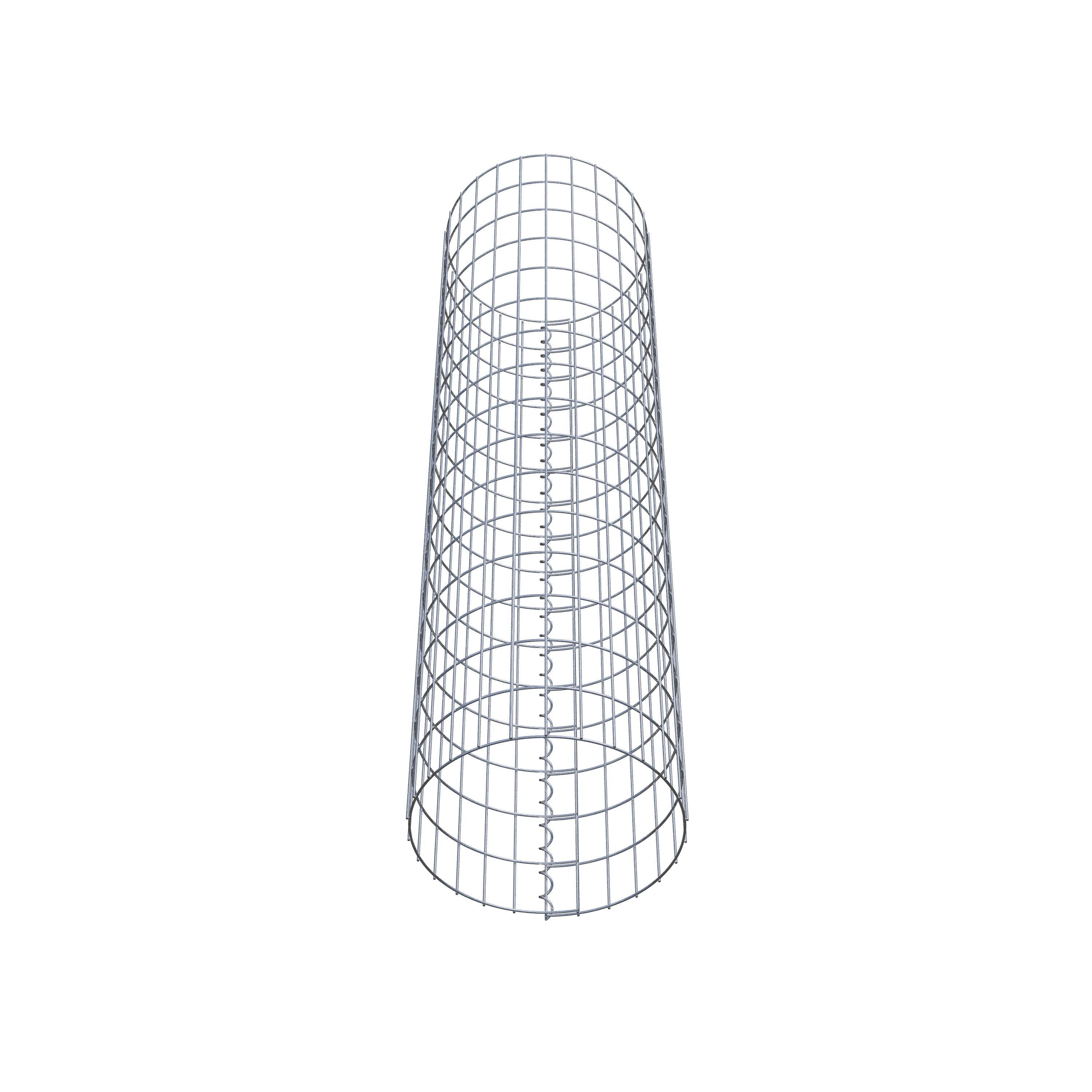 Gabionensäule rund 42  cm Durchmesser, 160  cm Höhe, Maschenweite 5 cm x 10 cm