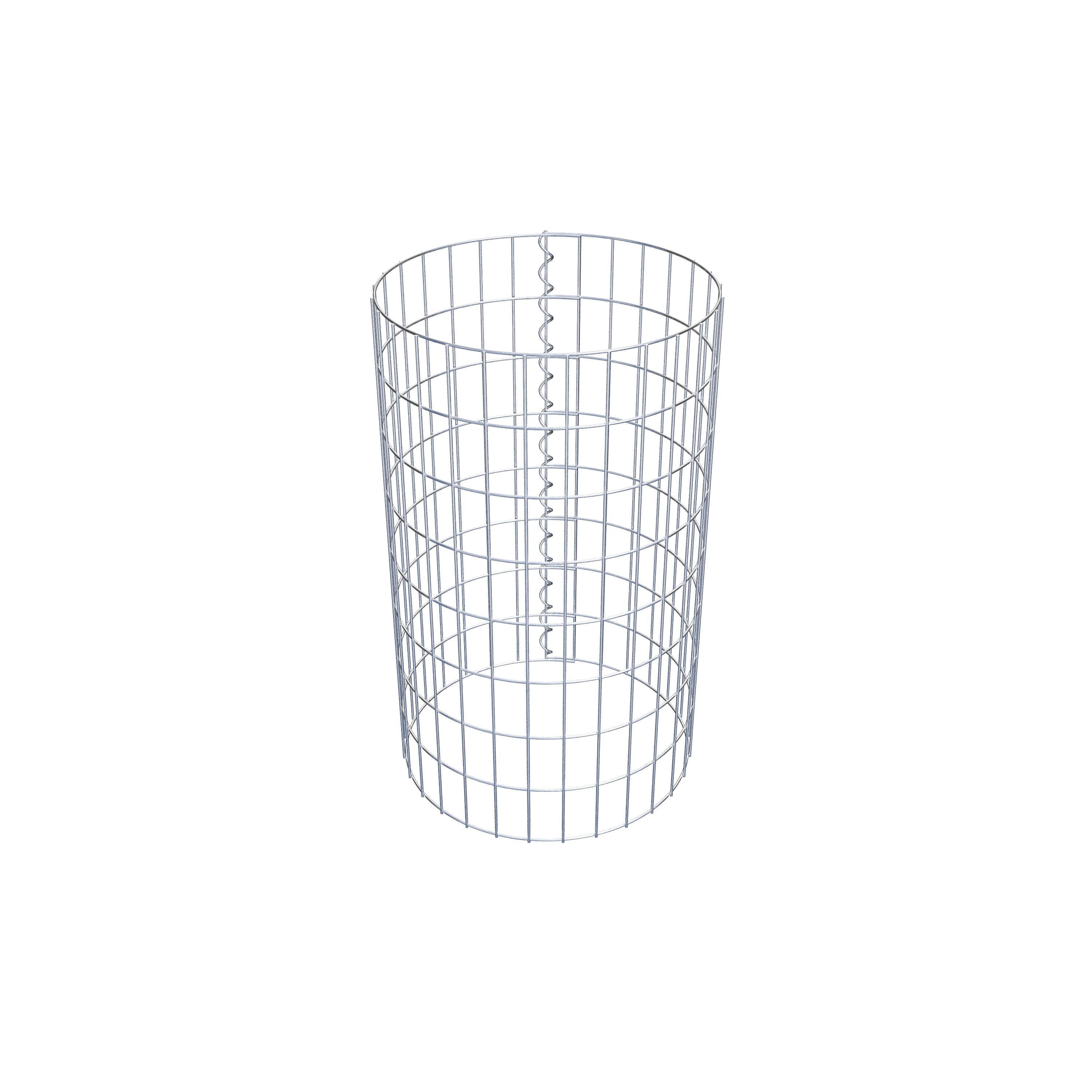 Gabionensäule rund 47  cm Durchmesser, 80  cm Höhe, Maschenweite 5 cm x 10 cm