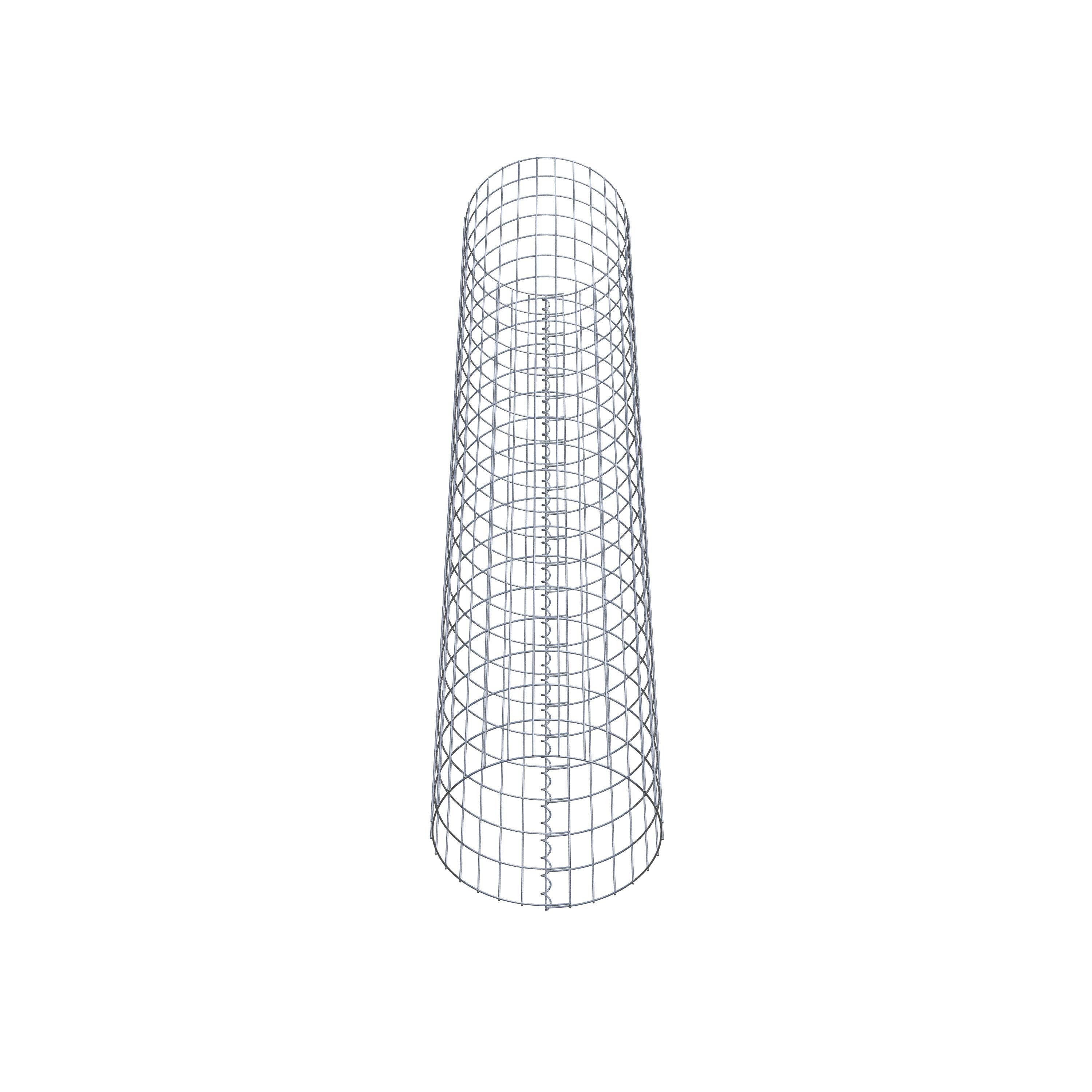 Columna de gaviones redonda 47 cm de diámetro, 230 cm de altura, malla 5 cm x 10 cm