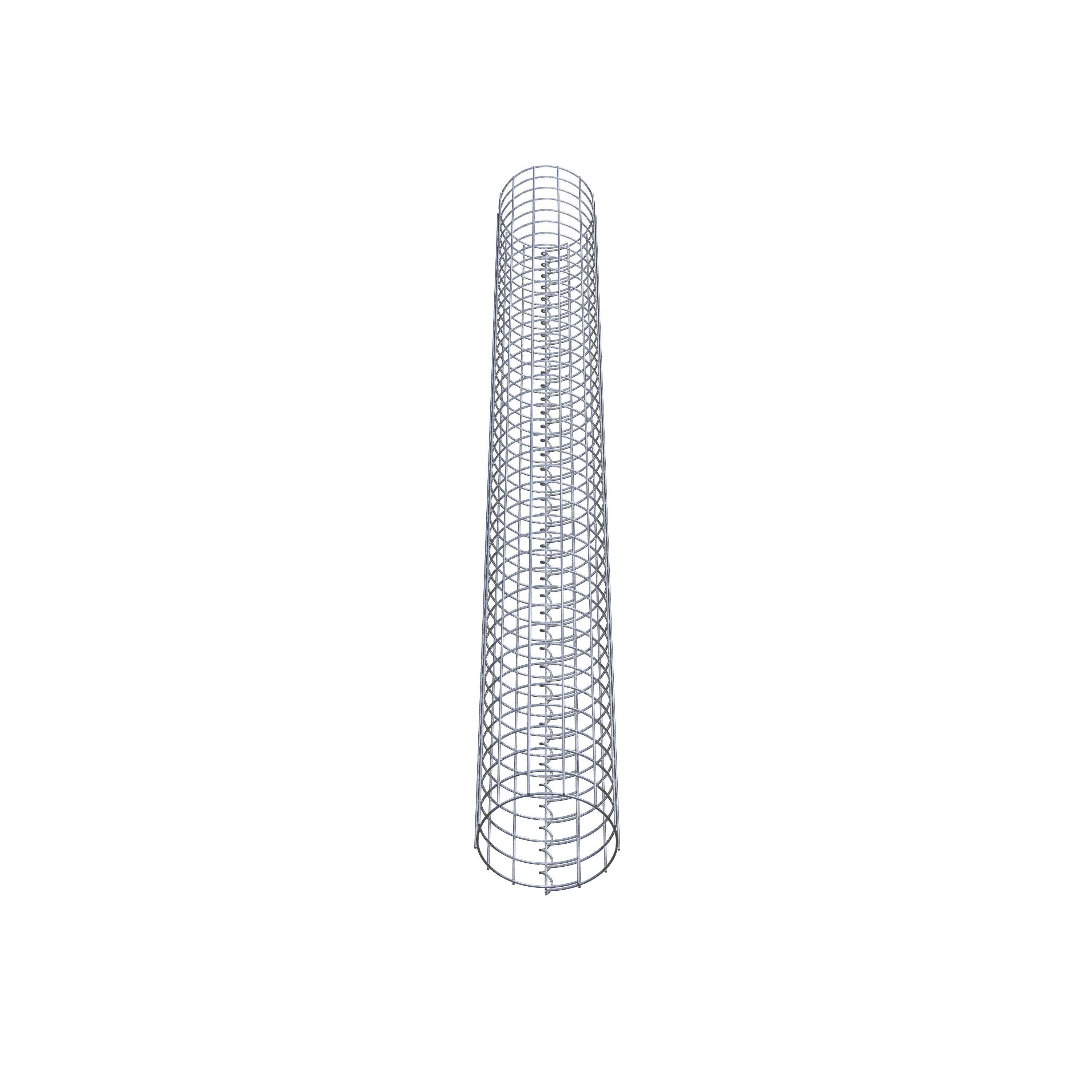 Gabionensäule rund 22  cm Durchmesser, 200  cm Höhe, Maschenweite 5 cm x 5 cm