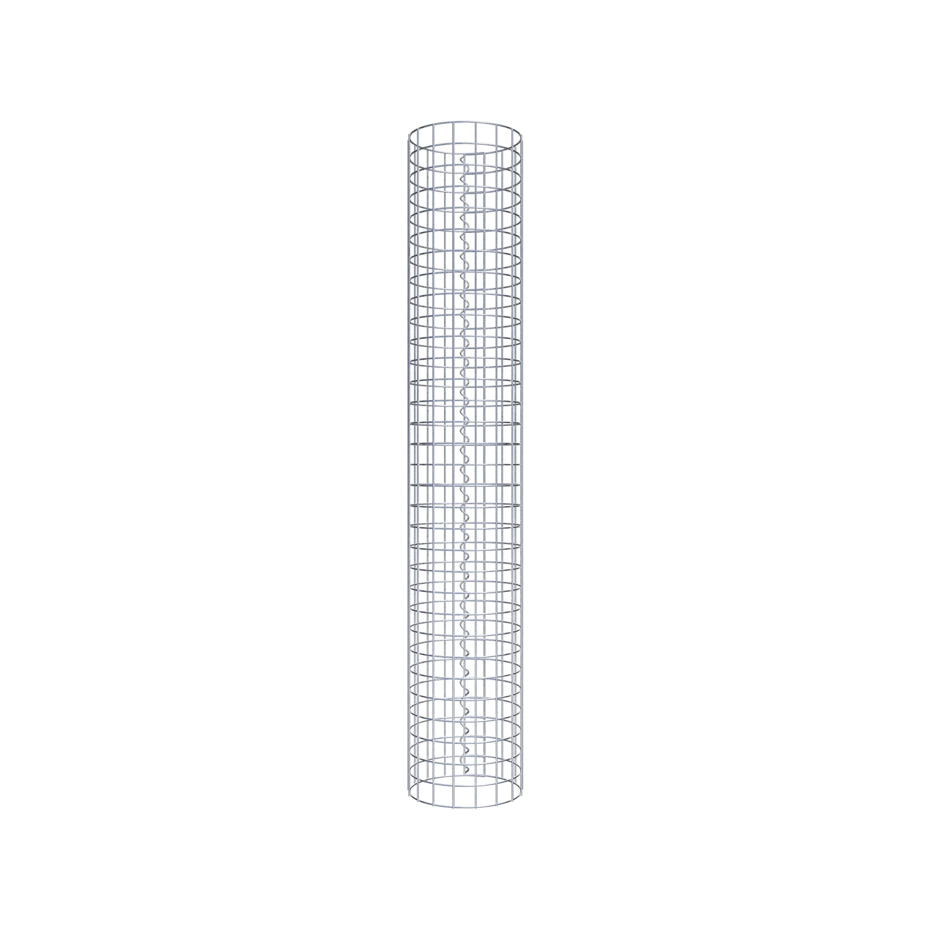 Gabionensäule rund 27  cm Durchmesser, 160  cm Höhe, Maschenweite 5 cm x 5 cm