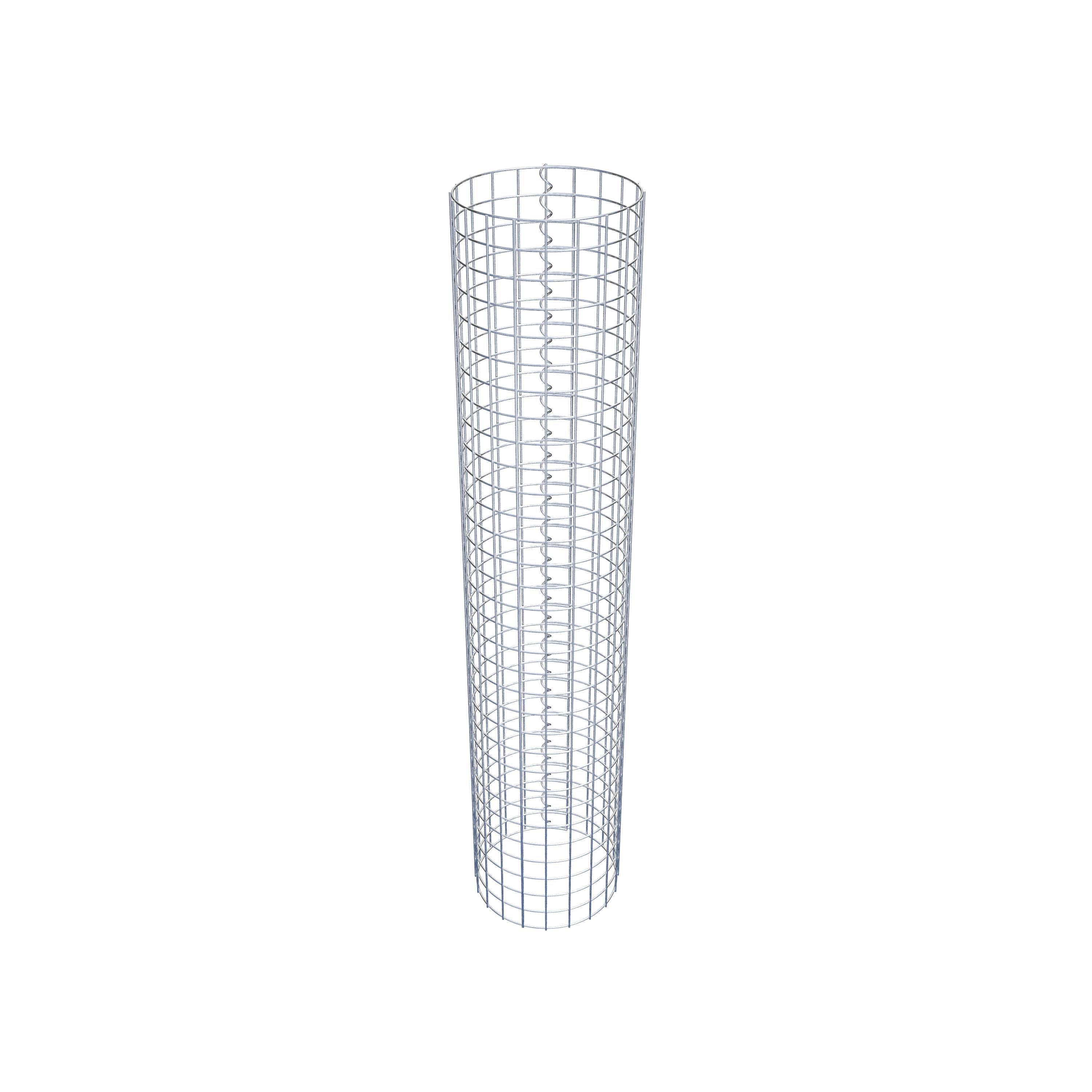 Gabion column around 32 cm diameter, 160 cm height, mesh size 5 cm x 5 cm