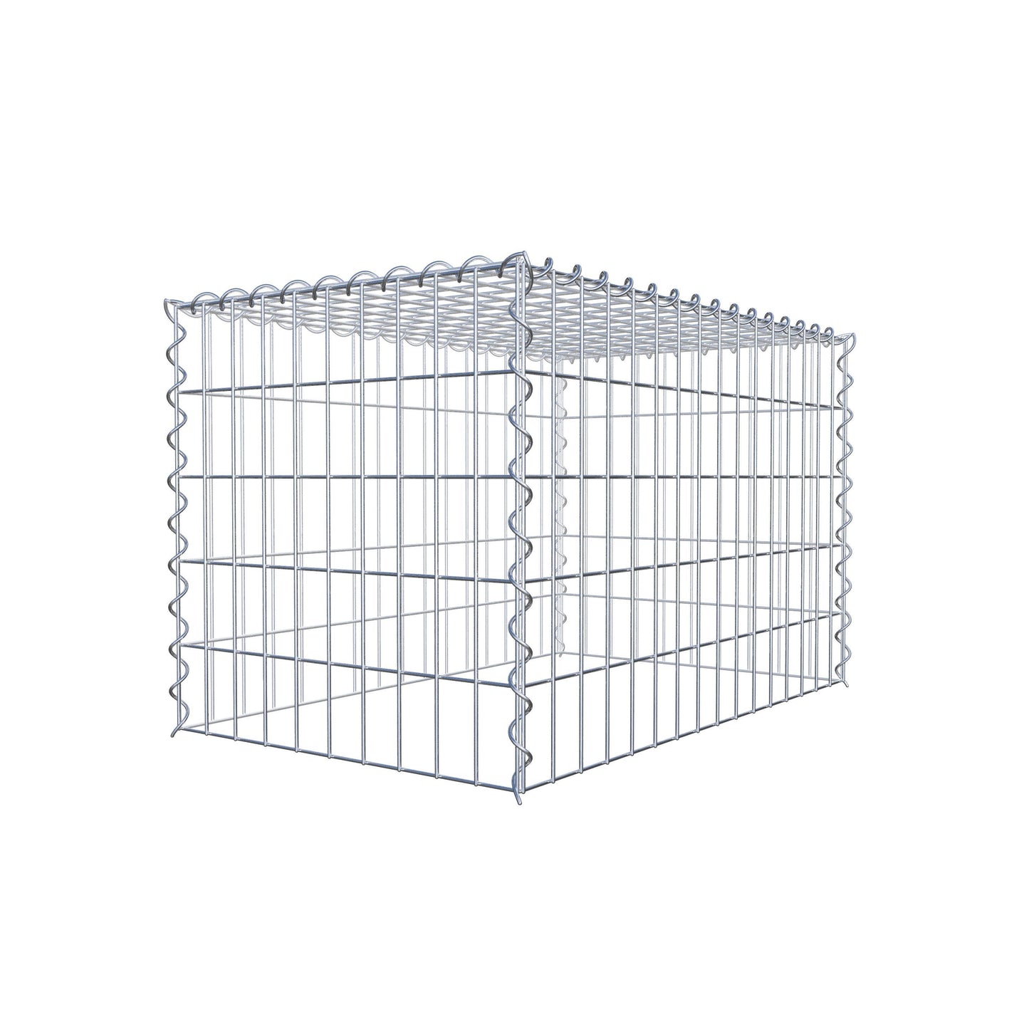 Gabion rapporté type 3 80 cm x 50 cm x 50 cm (L x H x P), mailles 5 cm x 10 cm, spirale