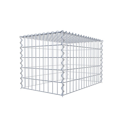 Gabion rapporté type 3 80 cm x 50 cm x 50 cm (L x H x P), mailles 5 cm x 10 cm, spirale