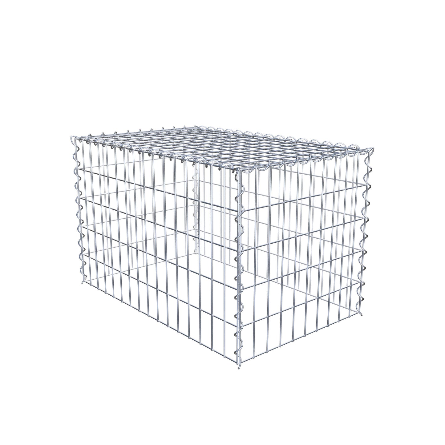 Gabion rapporté type 3 80 cm x 50 cm x 50 cm (L x H x P), mailles 5 cm x 10 cm, spirale