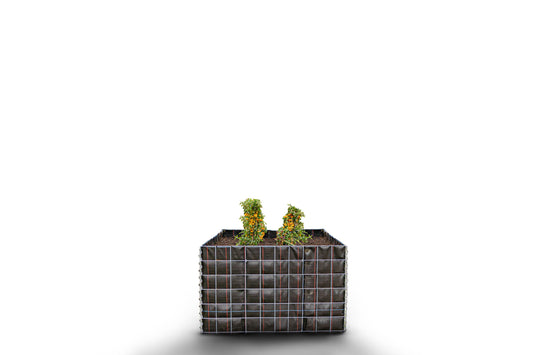 Rechthoekig verhoogd bed zonder stenen - Lengte: 100 cm - Hoogte: 60 cm - Diepte: 100 cm - Maaswijdte: 10 x 10 cm