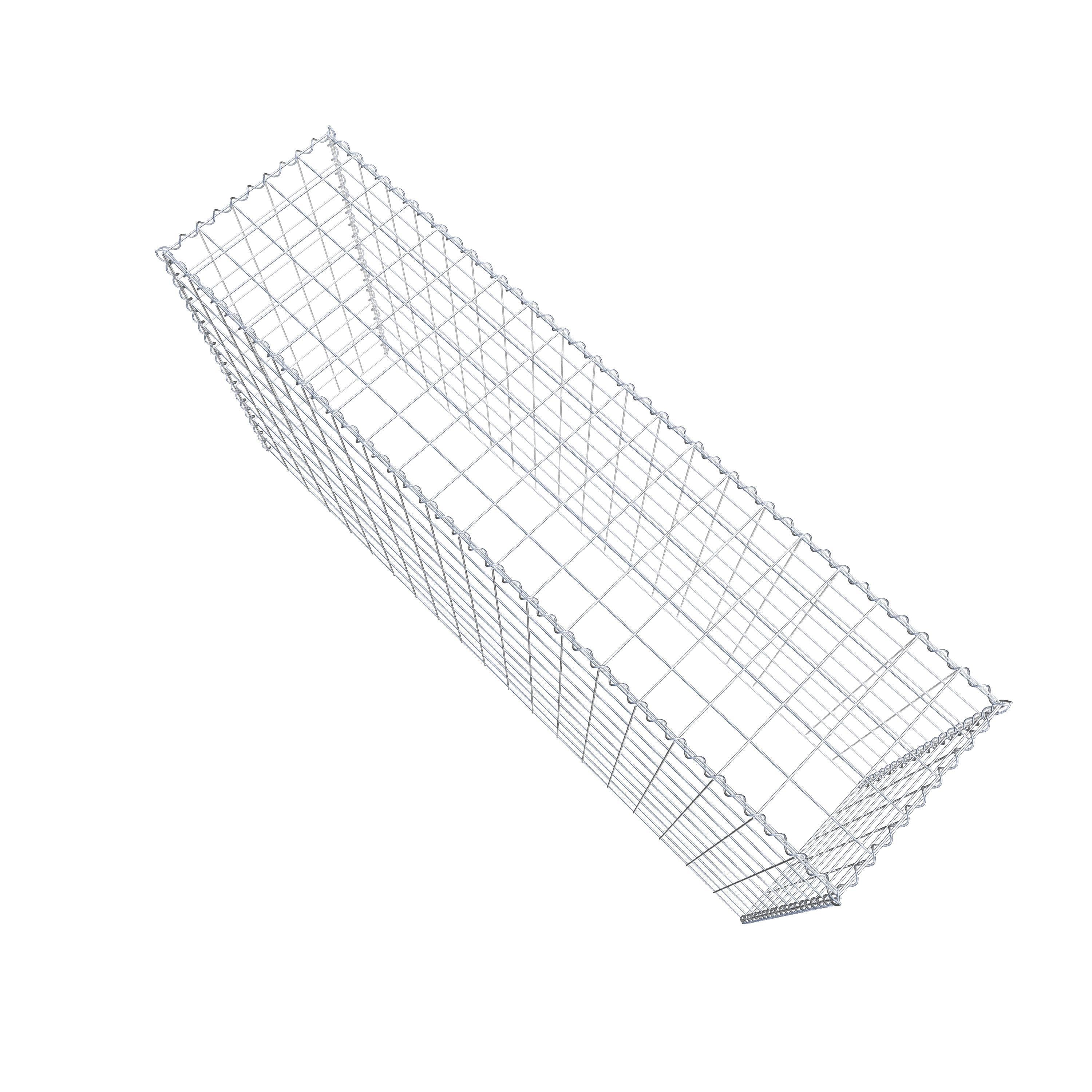 Extra gabion typ 3 200 cm x 100 cm x 50 cm (L x H x D), maskstorlek 10 cm x 10 cm, spiral