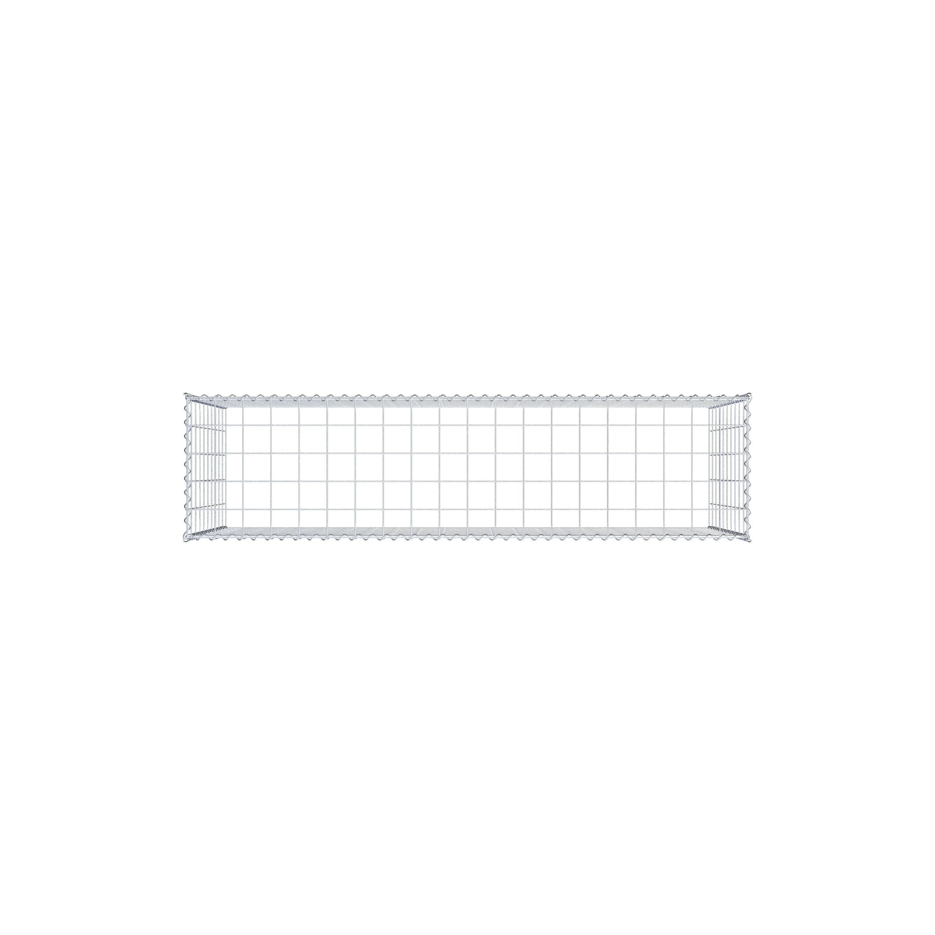 Gabion rapporté type 3 200 cm x 100 cm x 50 cm (L x H x P), mailles 10 cm x 10 cm, spirale