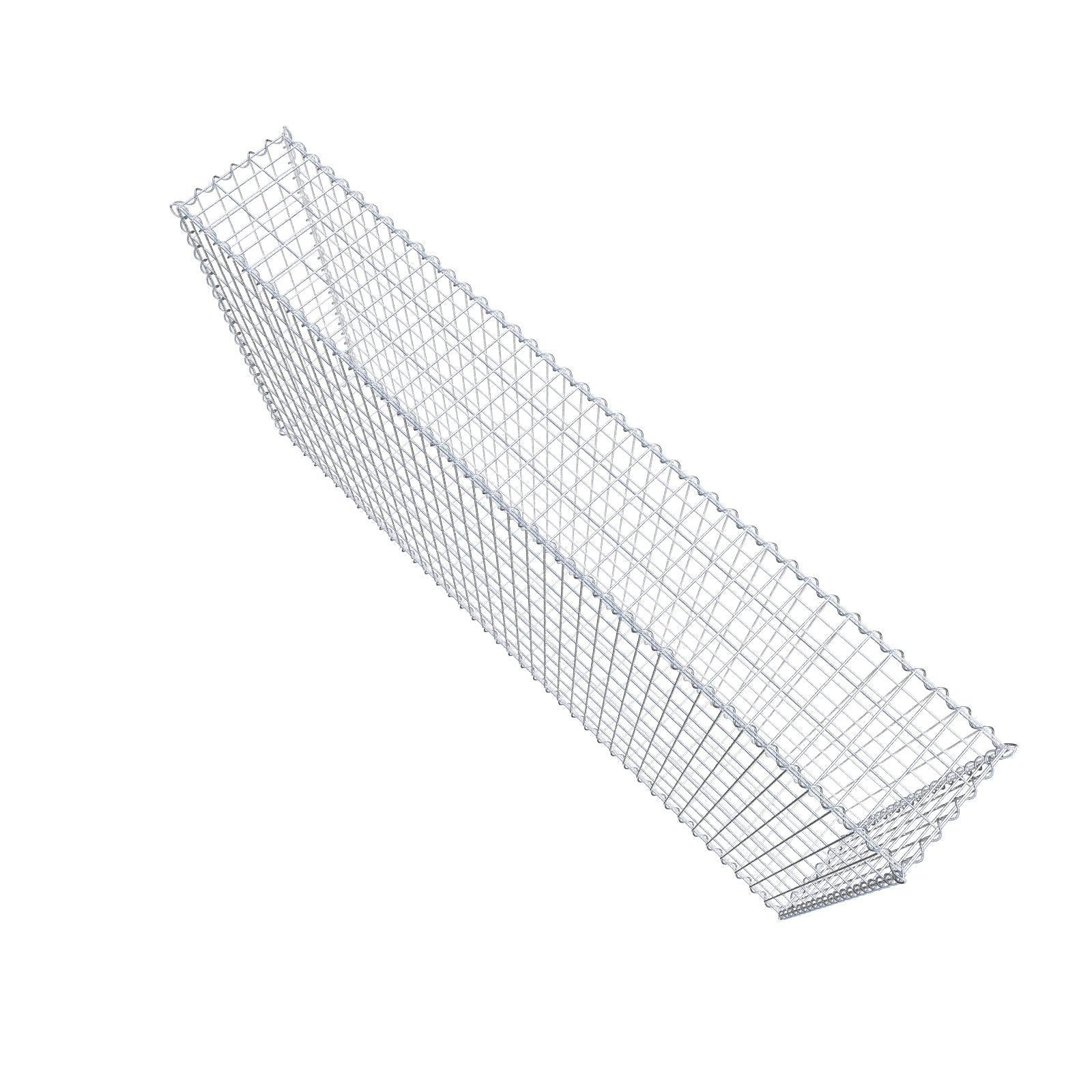 Schanskorf 200 cm x 100 cm x 30 cm (L x H x D), maaswijdte 5 cm x 10 cm, spiraalvormig
