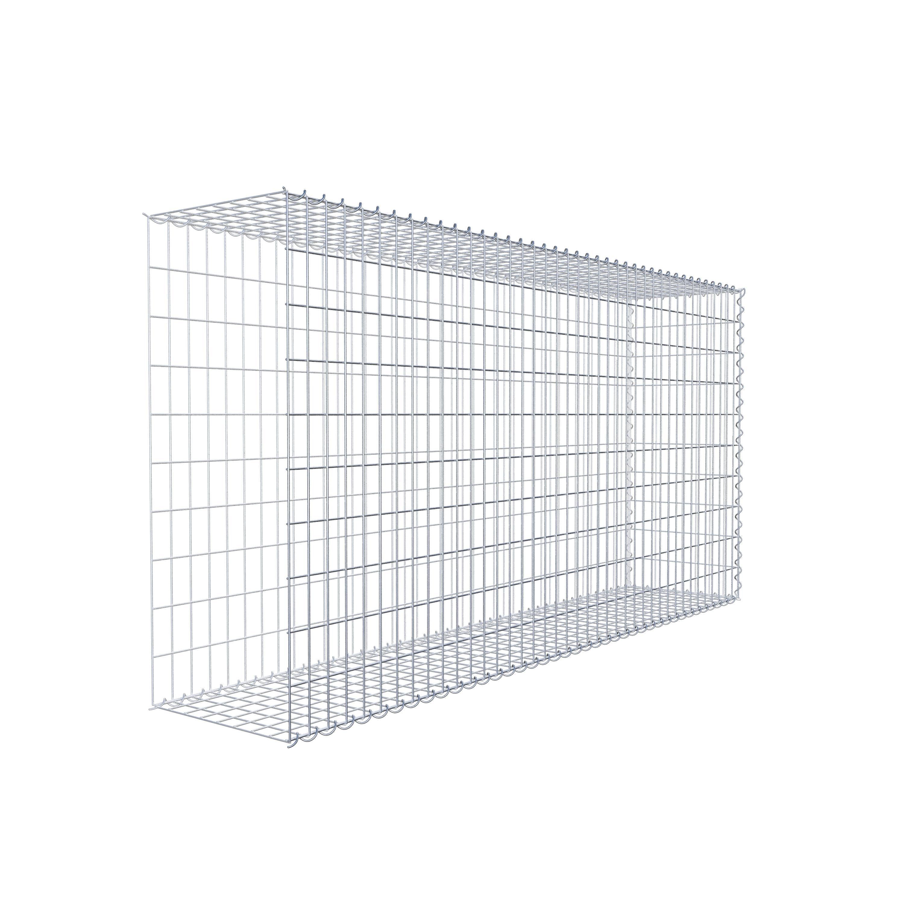 Add-on schanskorf type 2 200 cm x 100 cm x 40 cm (L x H x D), maaswijdte 5 cm x 10 cm, spiraalvormig