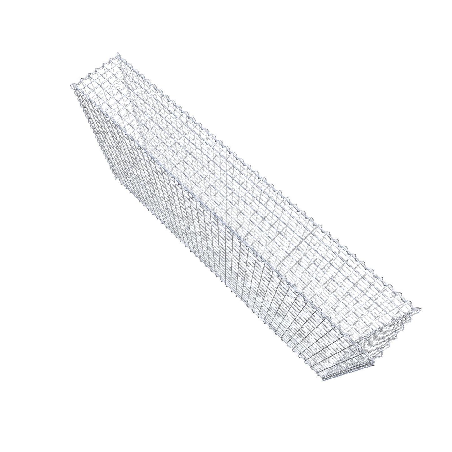 Gavión 200 cm x 100 cm x 30 cm (largo x alto x fondo), malla 5 cm x 5 cm, en espiral