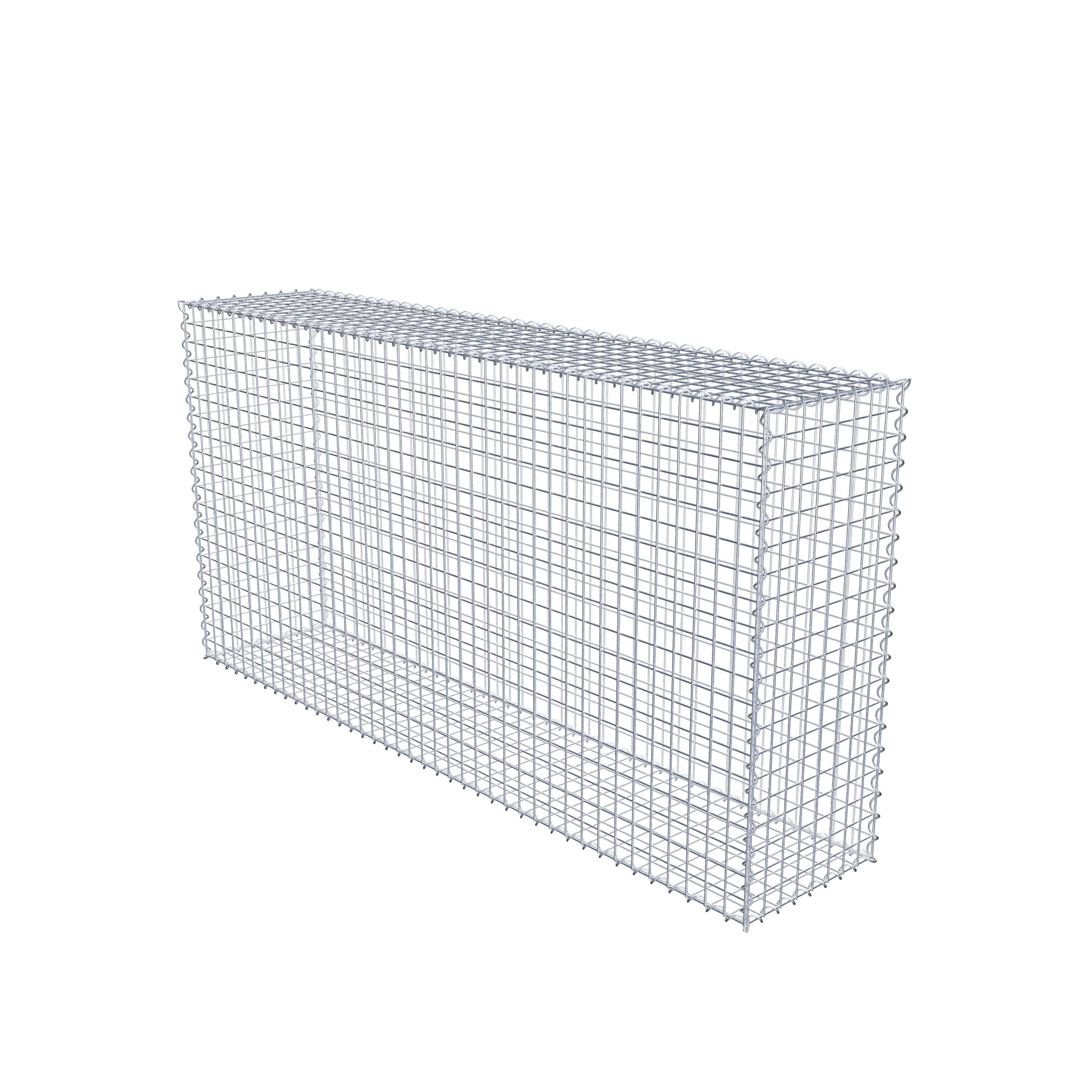 Gabion 200 cm x 100 cm x 40 cm (L x H x D), mesh size 5 cm x 5 cm, spiral