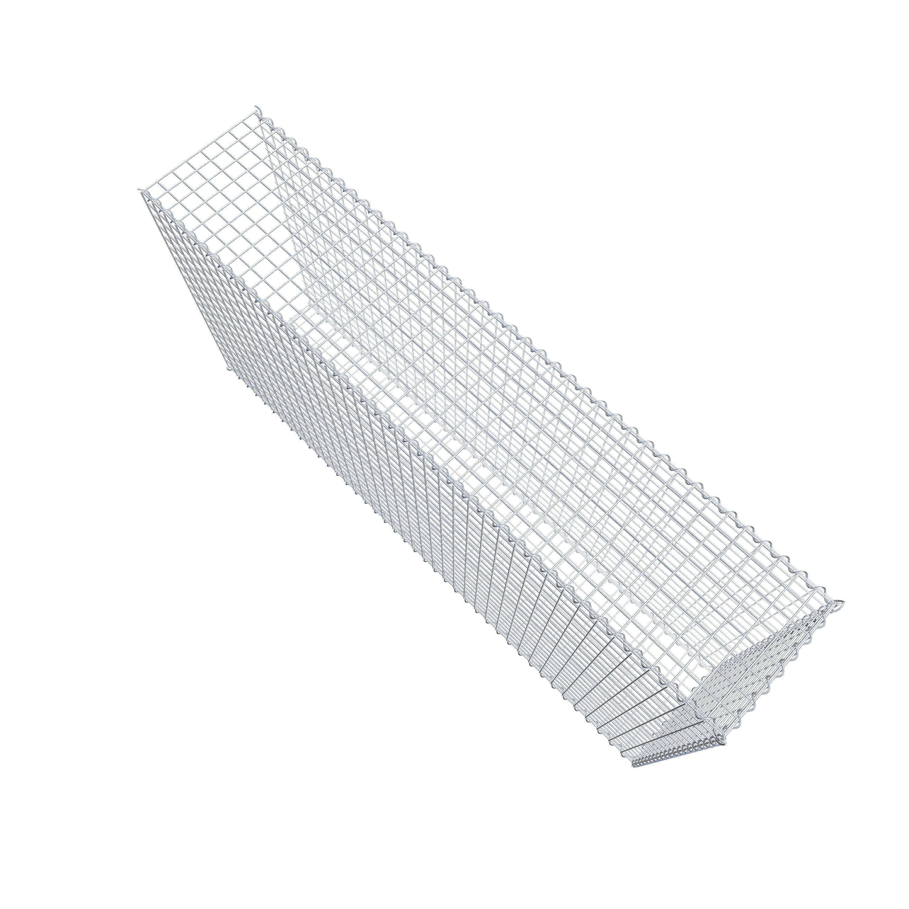 Add-on schanskorf type 2 200 cm x 100 cm x 40 cm (L x H x D), maaswijdte 5 cm x 5 cm, spiraalvormig