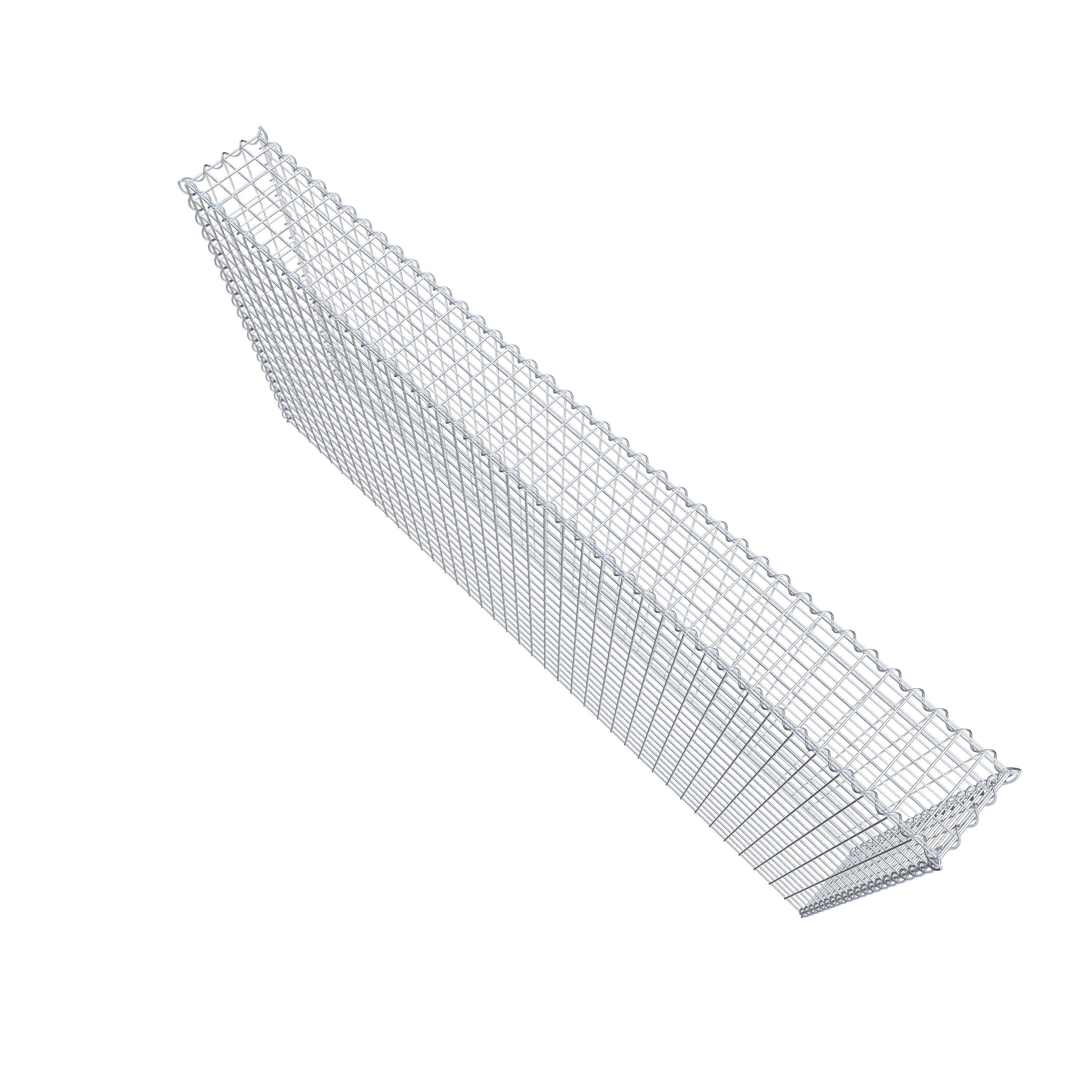 Opvokset gabion type 3 200 cm x 100 cm x 20 cm (L x H x D), maskestørrelse 5 cm x 5 cm, spiral