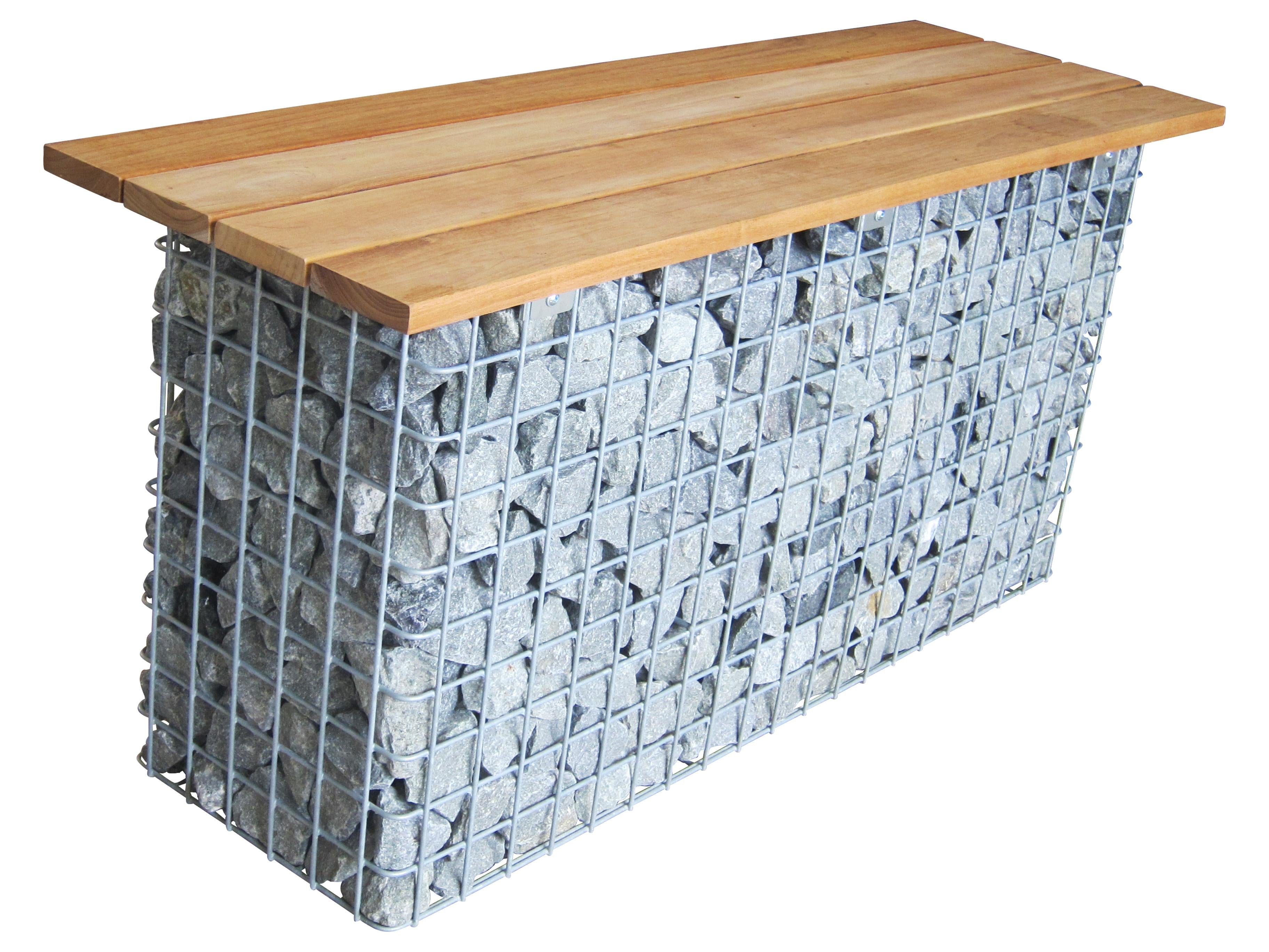 Havebænk 102 x 50 x 32 cm TEAK MW 5 x 5 cm, varmgalvaniseret