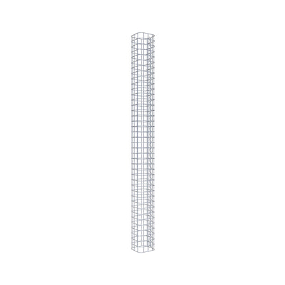Colonne de gabion carrée galvanisée à chaud, 17 cm x 17 cm, hauteur 200 cm, MW 5 cm x 5 cm