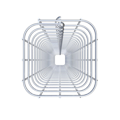 Colonne de gabion carrée galvanisée à chaud, 17 cm x 17 cm, hauteur 200 cm, MW 5 cm x 5 cm