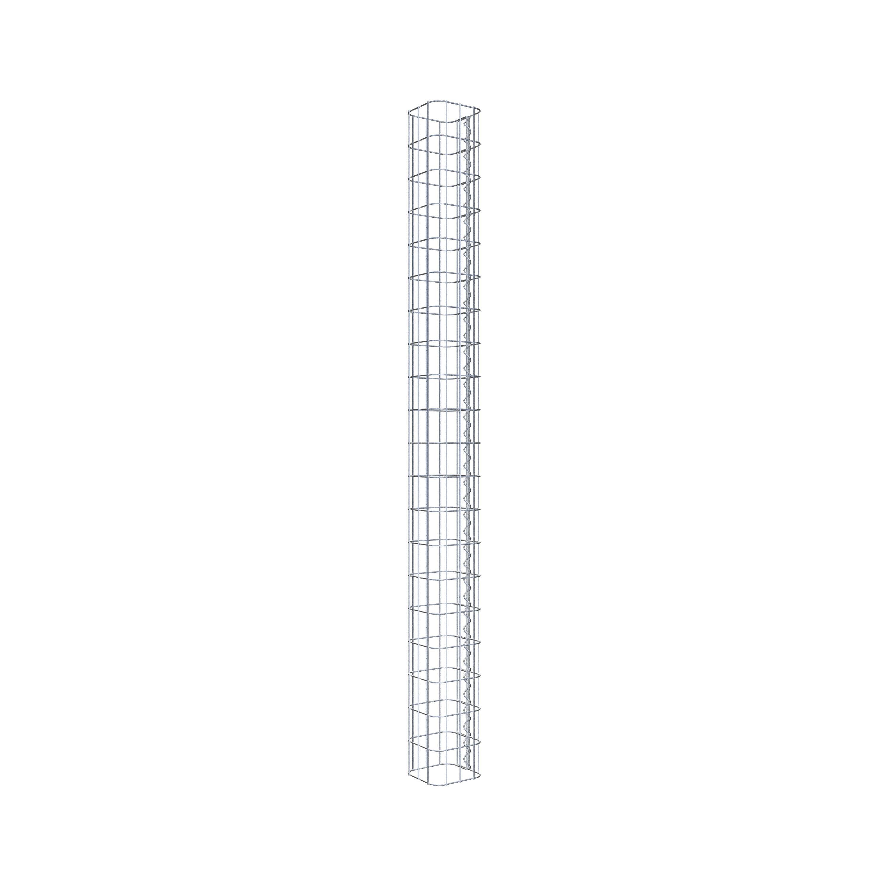 Columna rectangular de gaviones galvanizados en caliente, 17 cm x 17 cm, 200 cm de altura, MW 5 cm x 10 cm