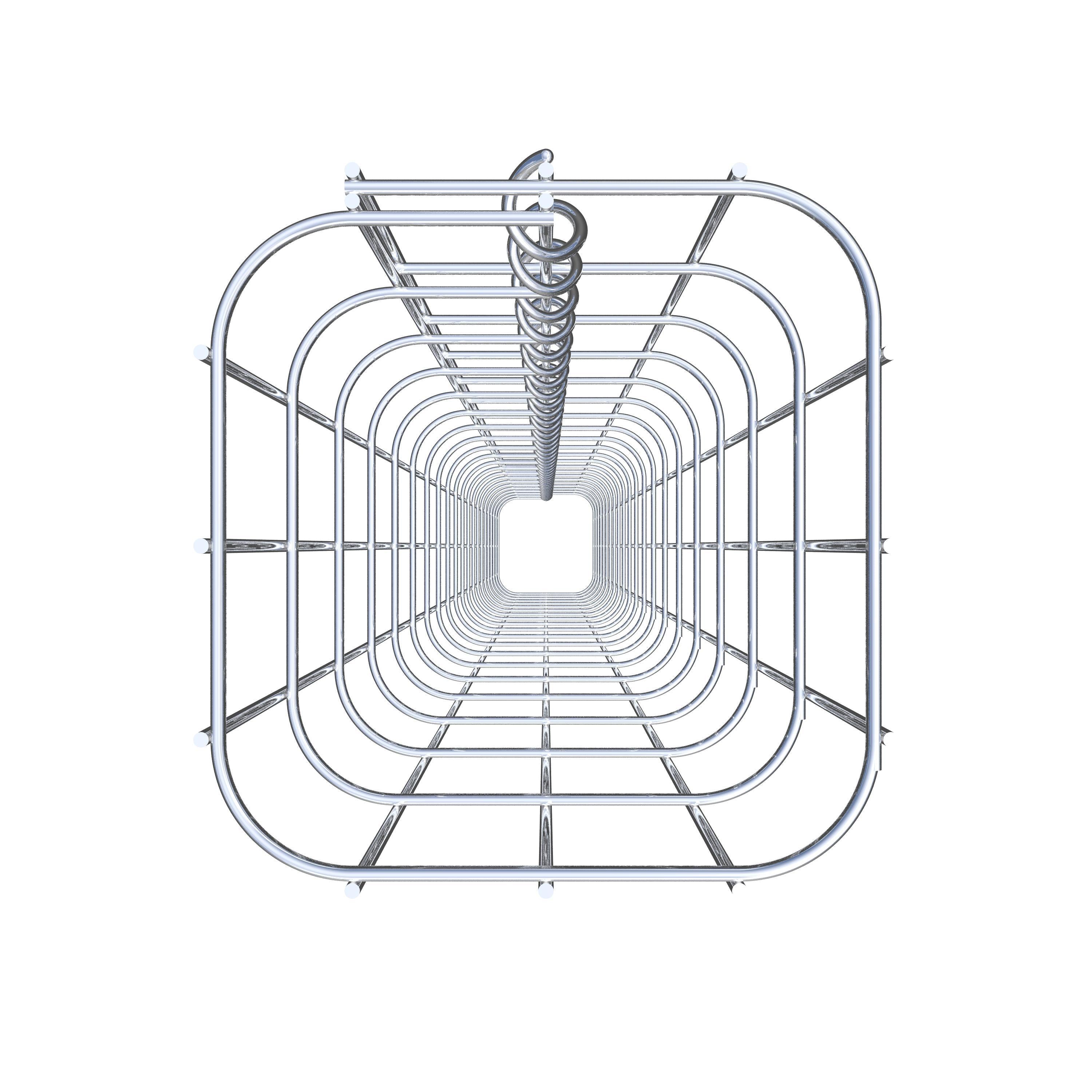 Coluna de gabião quadrada galvanizada a quente, 17 cm x 17 cm, 200 cm de altura, malha 5 cm x 10 cm