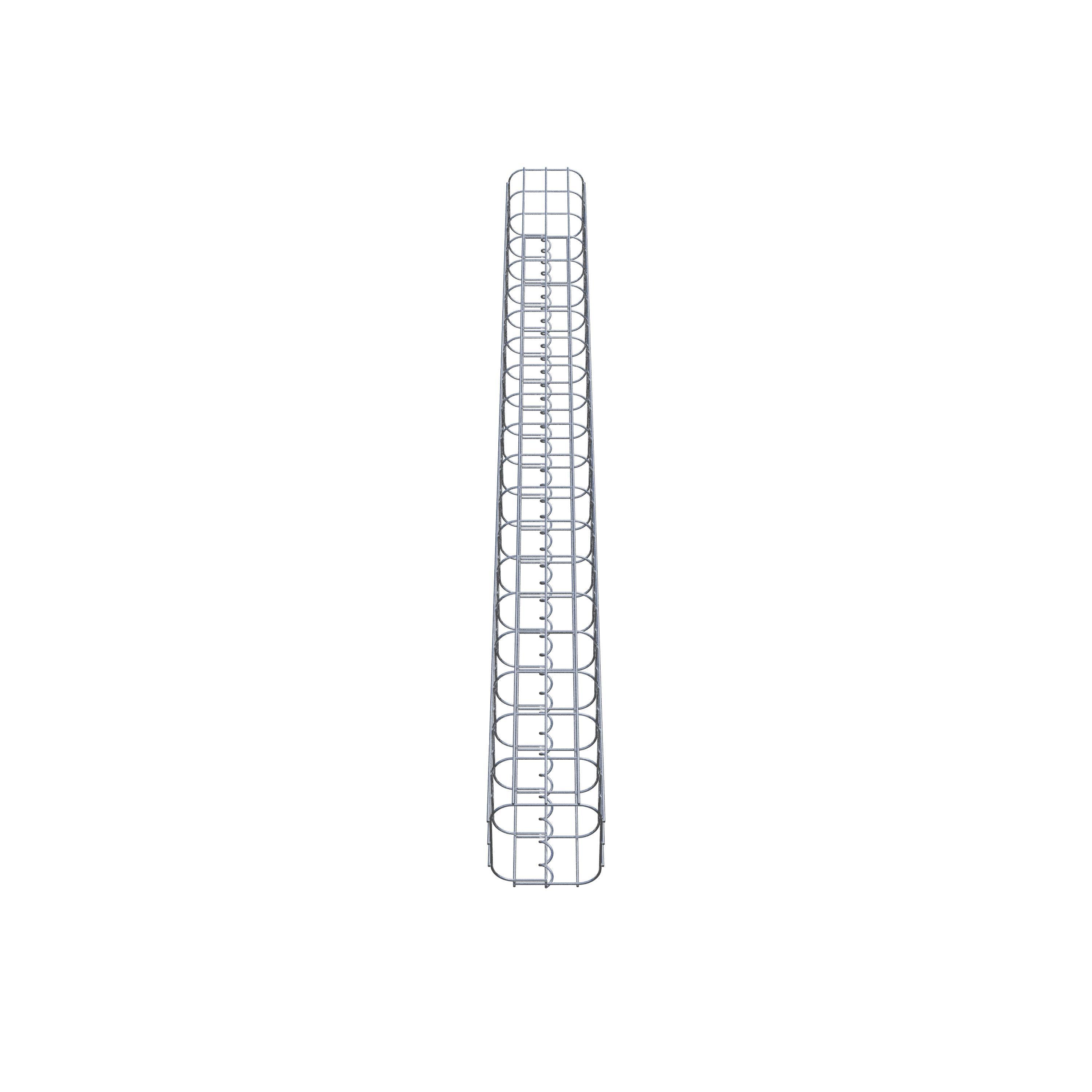 Columna rectangular de gaviones galvanizados en caliente, 17 cm x 17 cm, 200 cm de altura, MW 5 cm x 10 cm