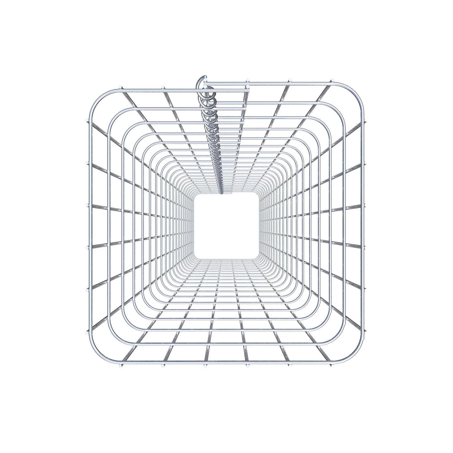 Gabionsøjle, firkantet, varmgalvaniseret, 32 cm x 32 cm, 200 cm højde, MW 5 x 10 cm