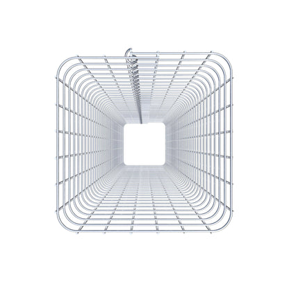 Coluna de gabião quadrada galvanizada a quente, 32 cm x 32 cm, 200 cm de altura, malha 5 cm x 5 cm