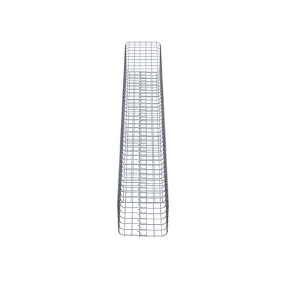 Coluna de gabião quadrada galvanizada a quente, 32 cm x 32 cm, 200 cm de altura, malha 5 cm x 5 cm