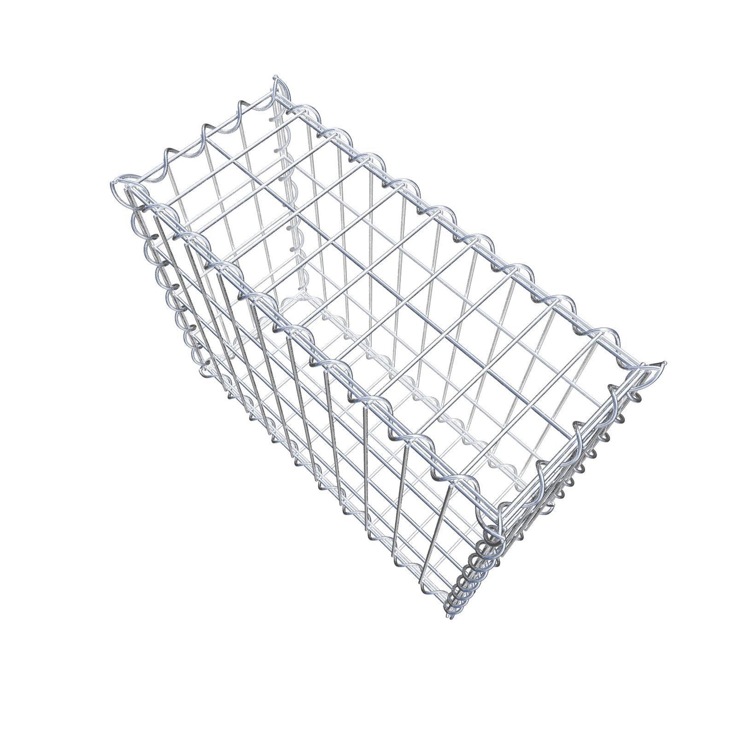Gabion 50 cm x 40 cm x 20 cm (L x H x D), maskstorlek 5 cm x 10 cm, spiral