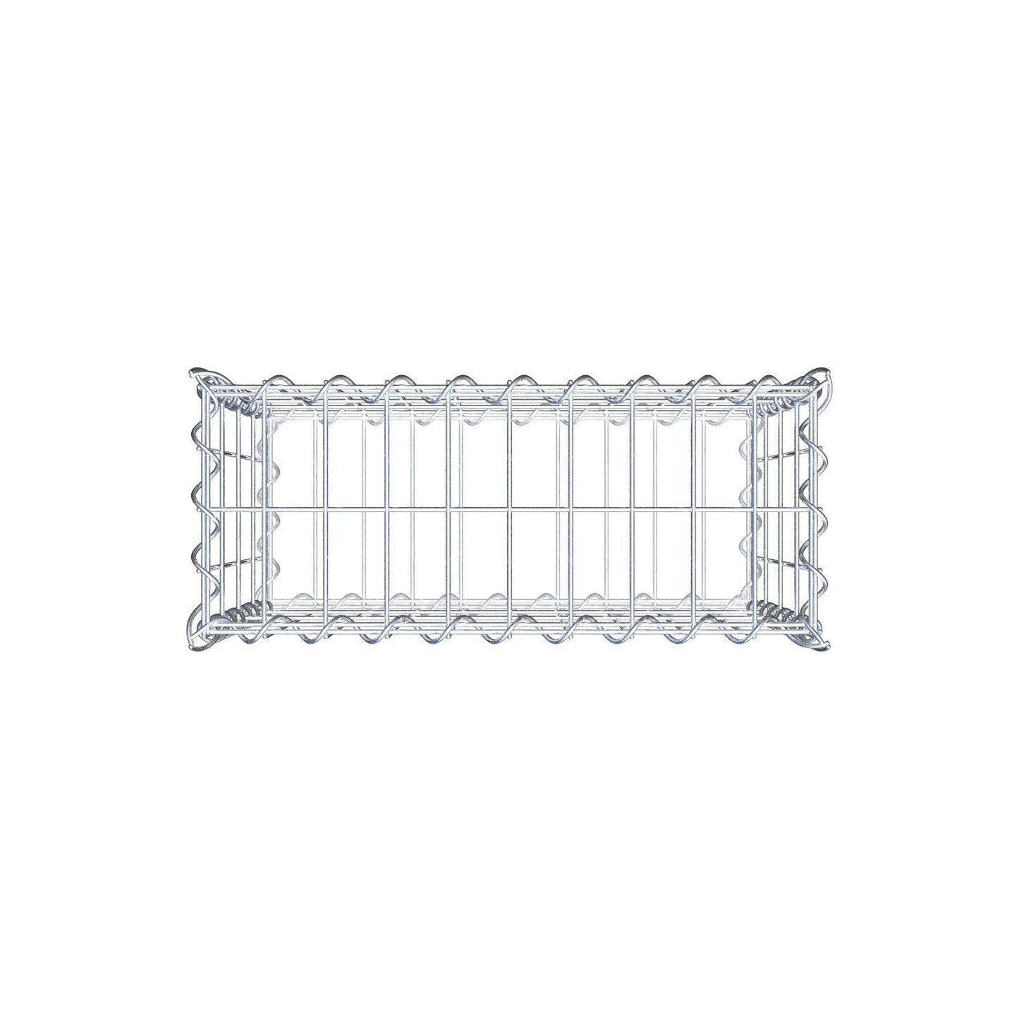 Gabion 50 cm x 40 cm x 20 cm (L x H x D), maskstorlek 5 cm x 10 cm, spiral