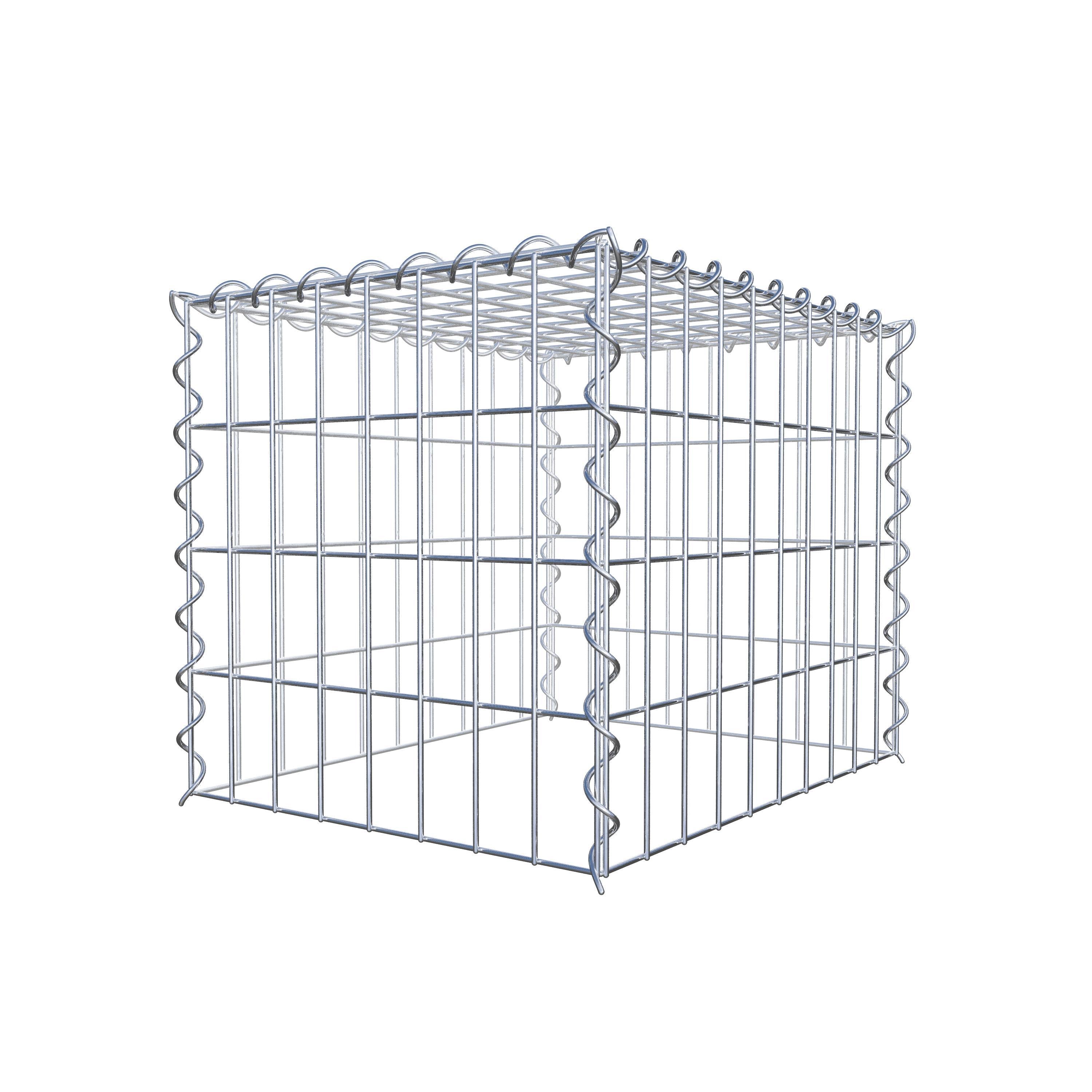 Add-on schanskorf type 3 50 cm x 40 cm x 40 cm (L x H x D), maaswijdte 5 cm x 10 cm, spiraalvormig