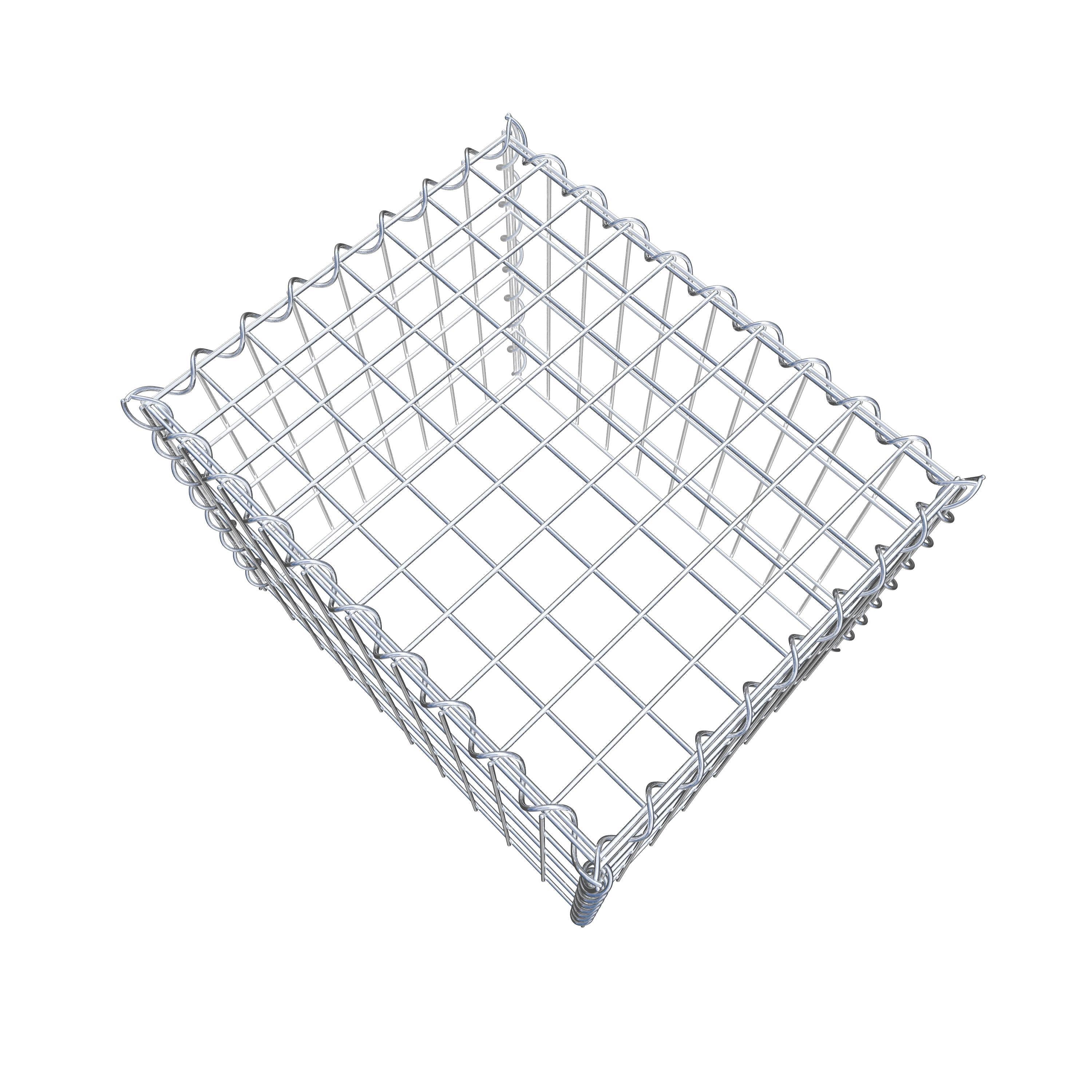 Add-on schanskorf type 3 50 cm x 40 cm x 40 cm (L x H x D), maaswijdte 5 cm x 10 cm, spiraalvormig