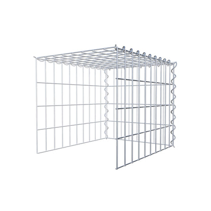 Gabbione aggiuntivo tipo 4 50 cm x 40 cm x 40 cm (L x H x P), dimensione maglia 5 cm x 10 cm, a spirale