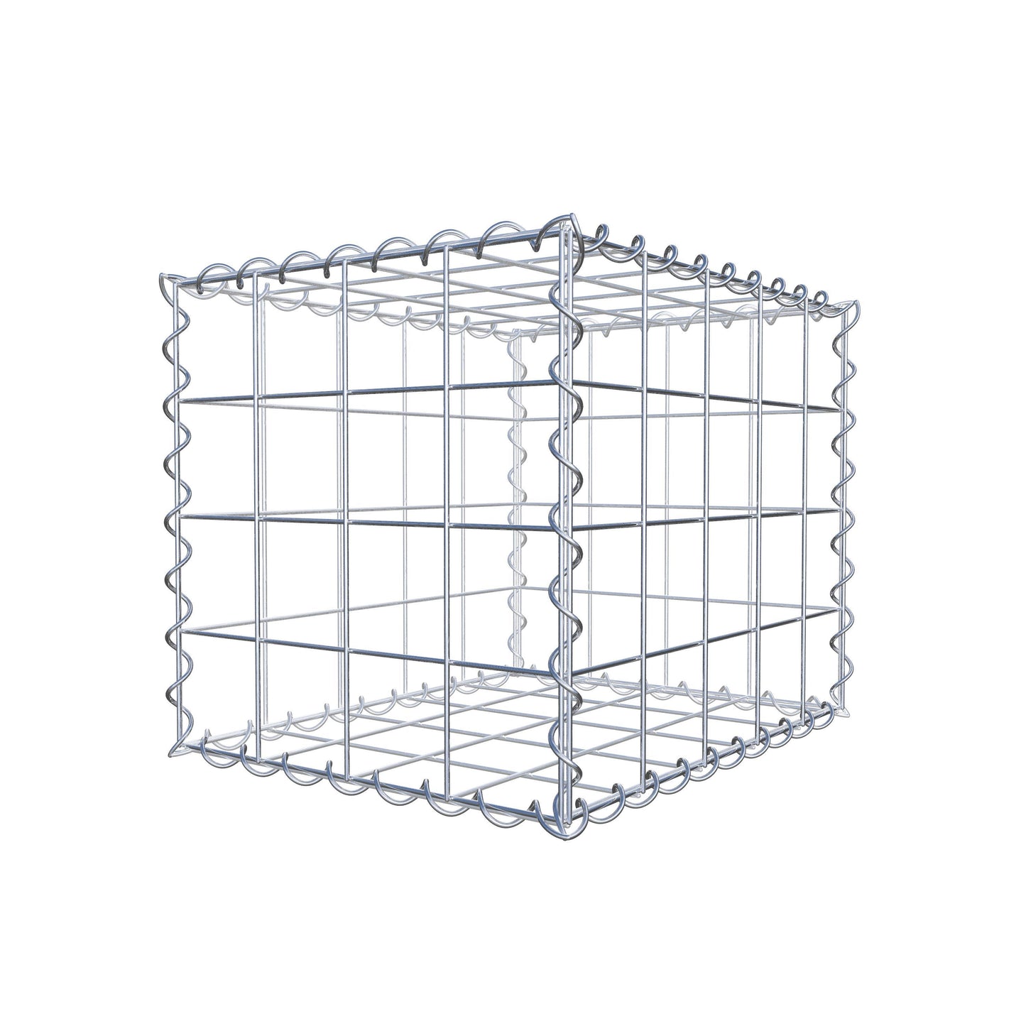 Gabion 50 cm x 40 cm x 40 cm (L x H x P), mailles 10 cm x 10 cm, spirale