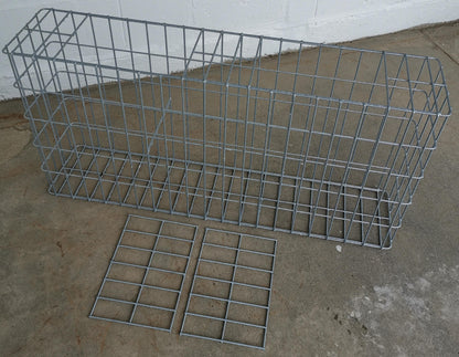 Gabion galvanisé à chaud 102 cm x 52 cm x 22 cm, mailles 5 cm x 10 cm, entièrement soudé