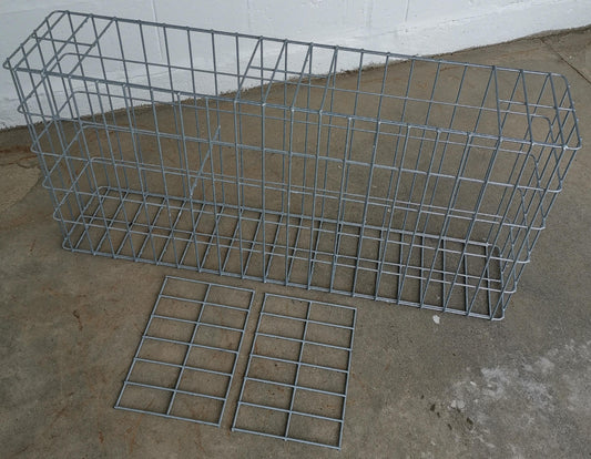 Gabion galvanisé à chaud 102 cm x 52 cm x 22 cm, mailles 5 cm x 10 cm, entièrement soudé