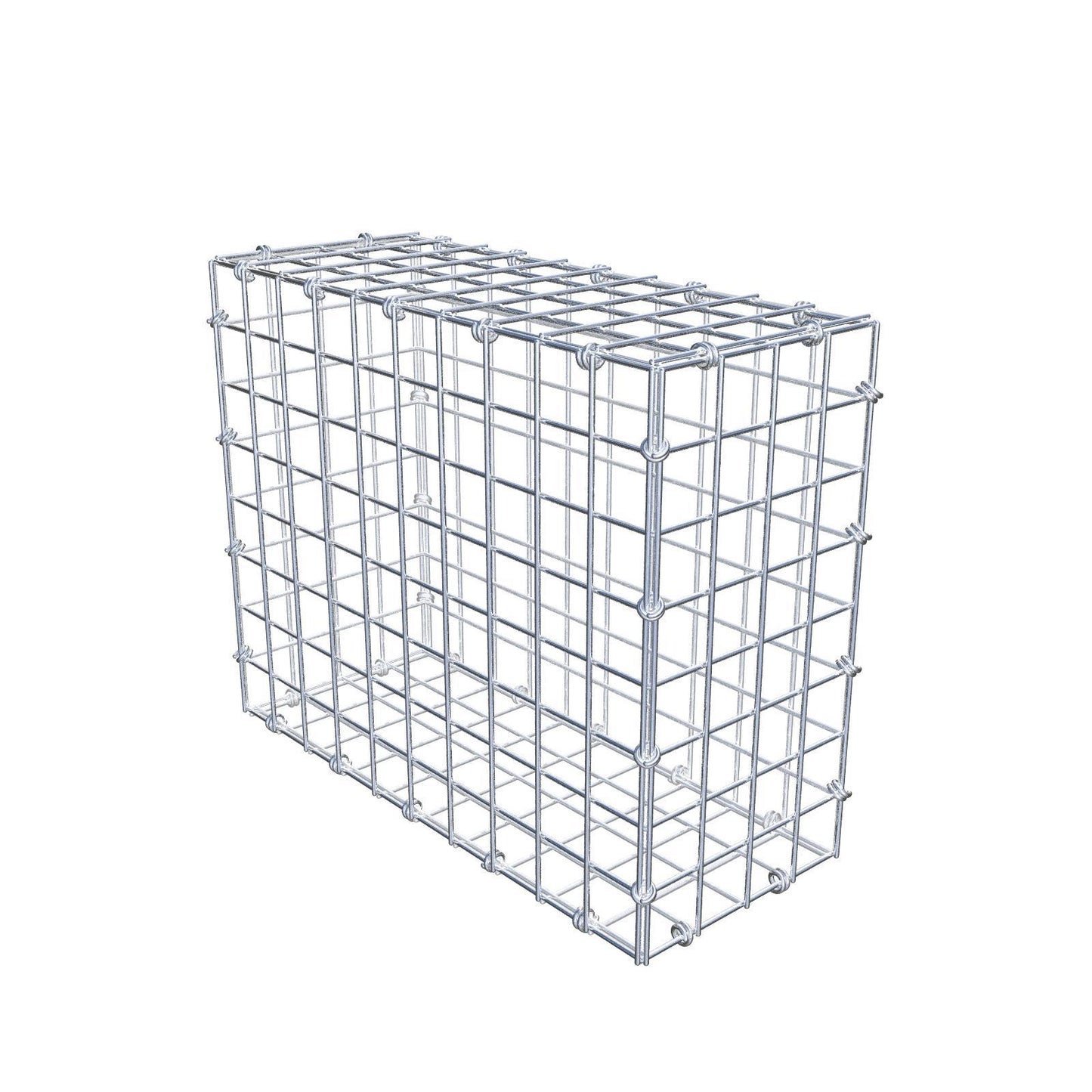 Gabion 50 cm x 40 cm x 20 cm (L x H x D), maskstorlek 5 x 5 cm, spiralring