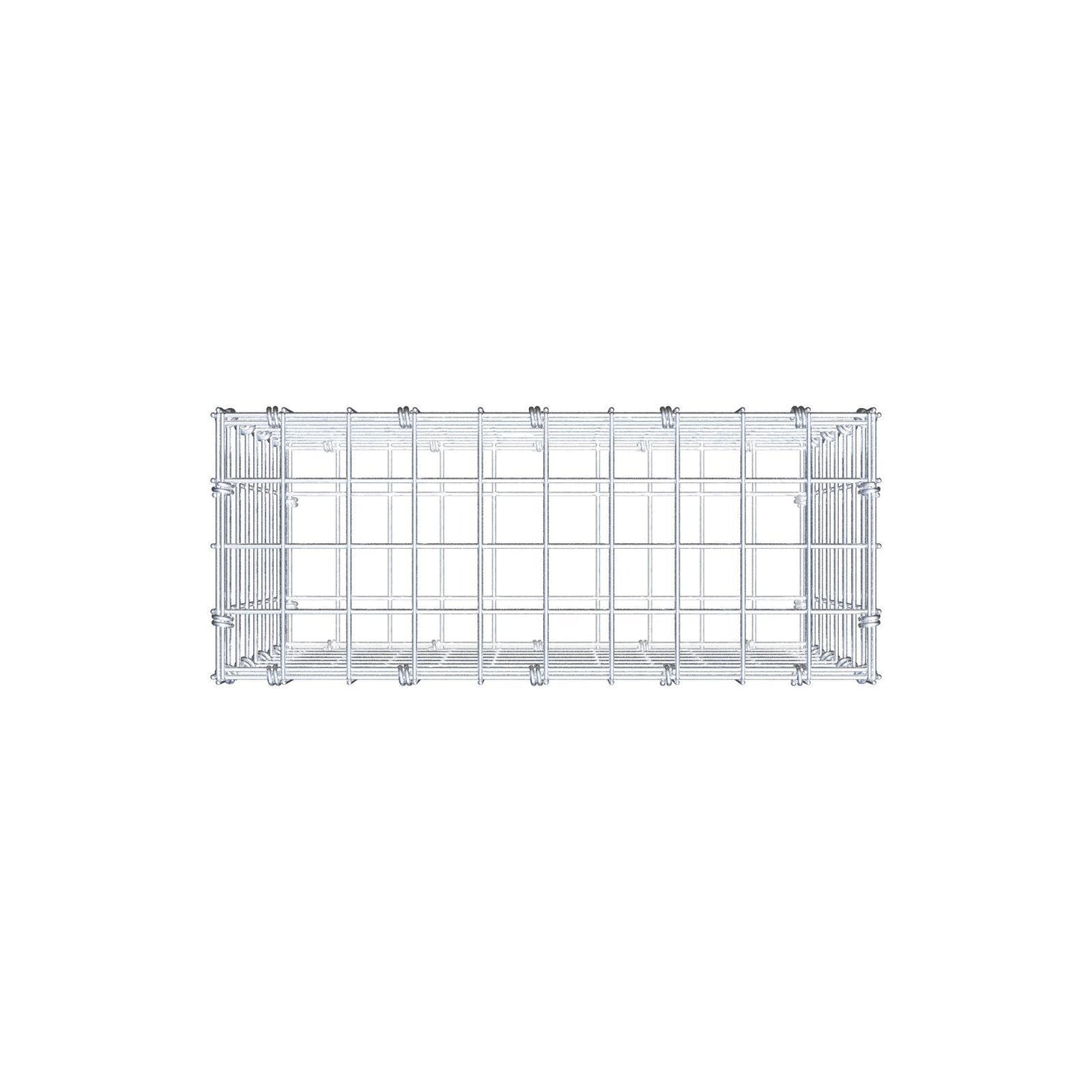 Gabion 50 cm x 40 cm x 20 cm (L x H x D), maskstorlek 5 x 5 cm, spiralring