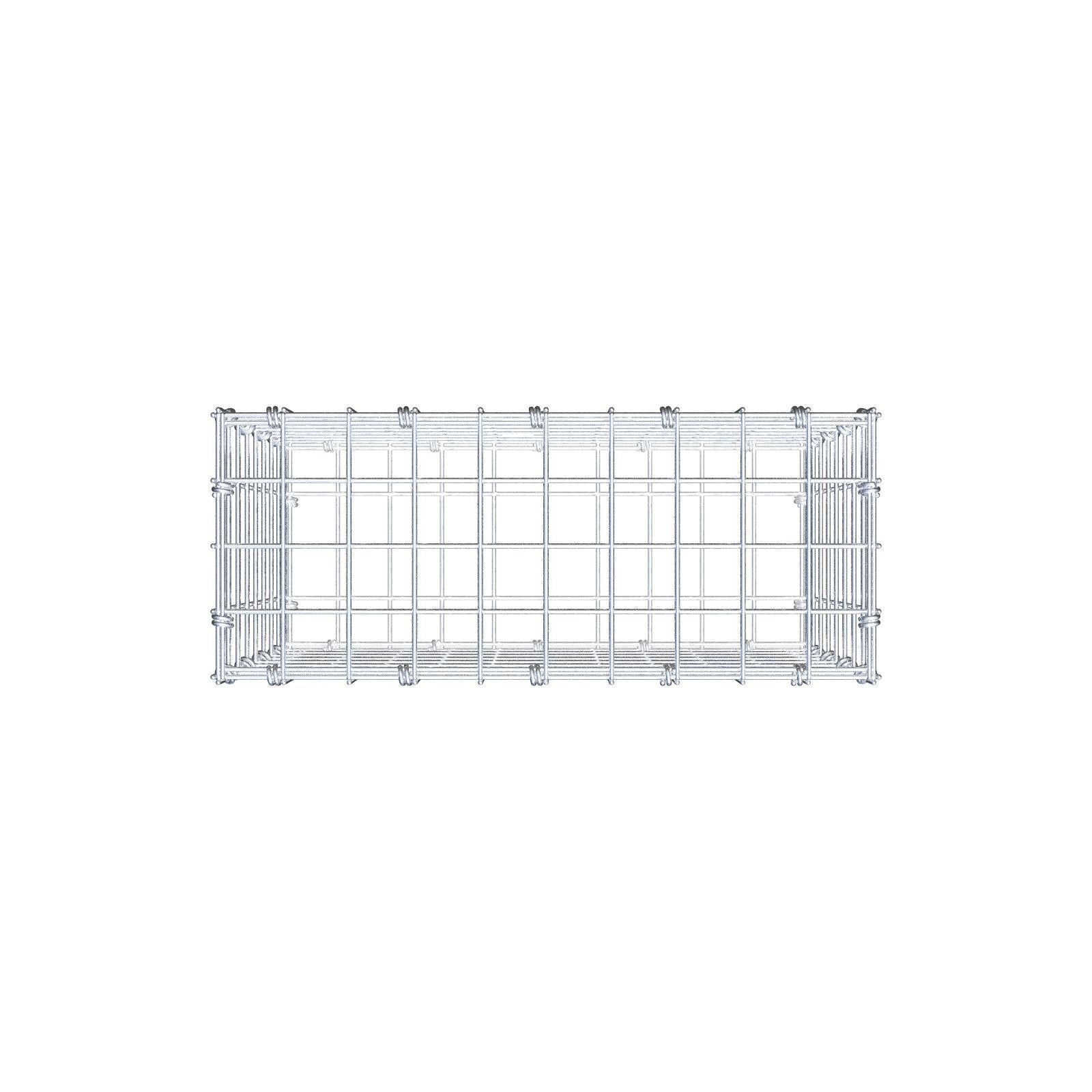 Gabbione 50 cm x 40 cm x 20 cm (L x H x P), maglia 5 x 5 cm, anello a spirale