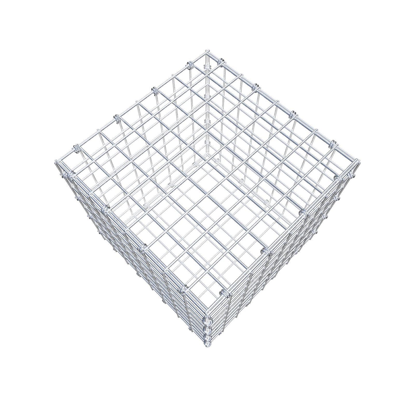 Gabion 40 cm x 40 cm x 40 cm (L x H x P), mailles 5 x 5 cm, anneau en spirale