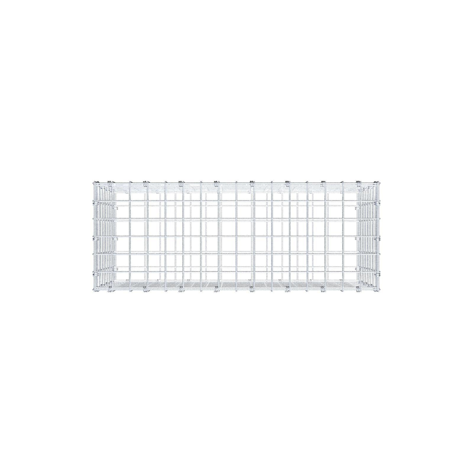 Gabion 80 cm x 40 cm x 30 cm (L x H x P), mailles 5 x 5 cm, anneau en spirale
