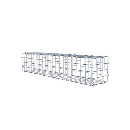 Gabion 100 cm x 20 cm x 20 cm (L x H x P), mailles 5 x 5 cm, anneau en spirale