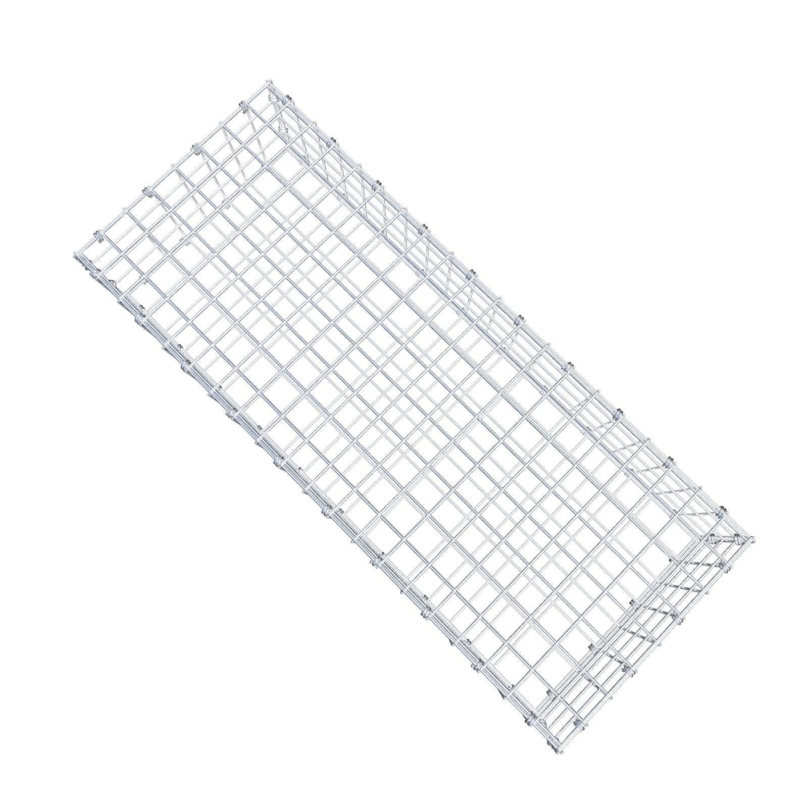 Gabion 100 cm x 20 cm x 40 cm (L x H x D), maskestørrelse 5 x 5 cm, spiralring
