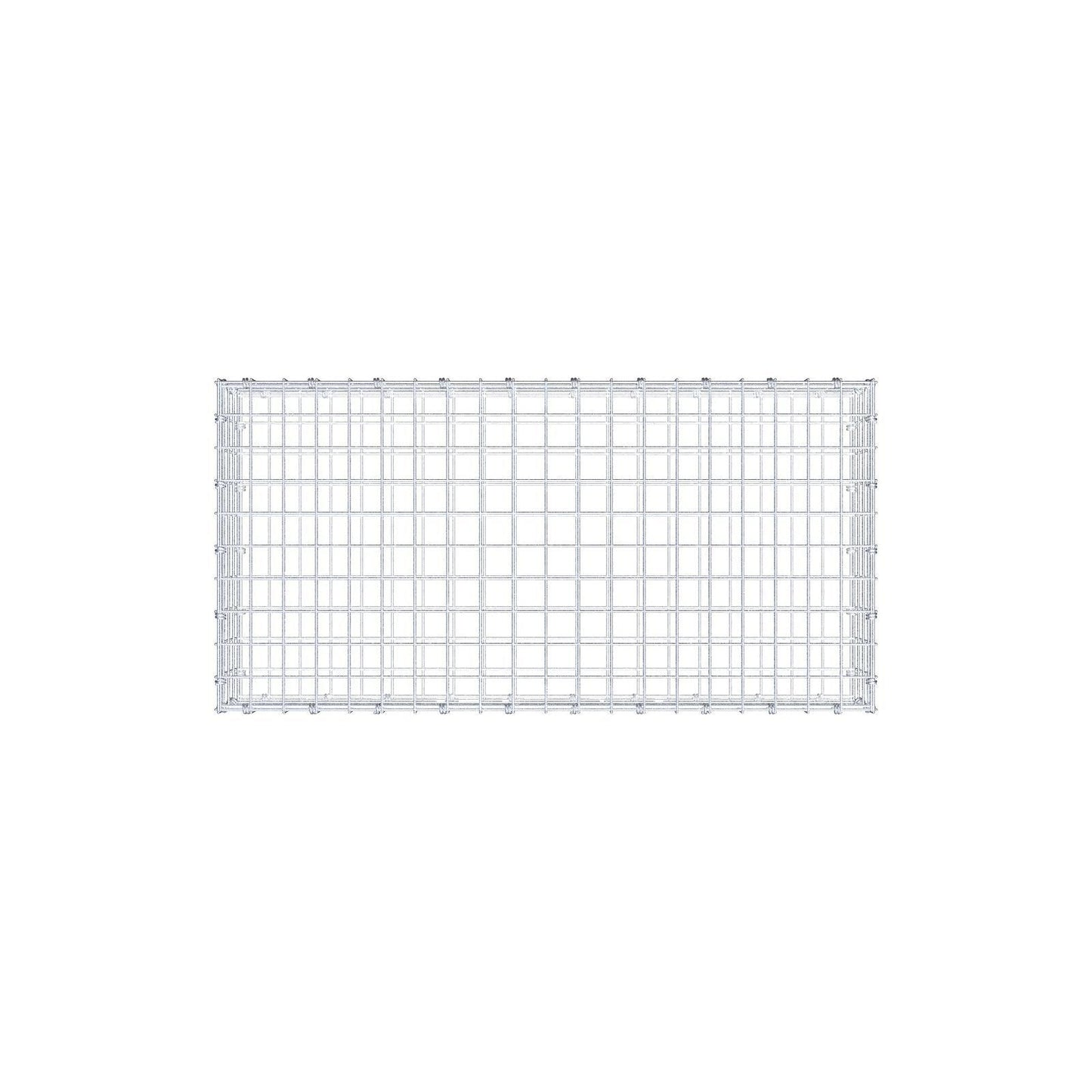 Gabion 100 cm x 20 cm x 50 cm (L x H x D), maskestørrelse 5 x 5 cm, spiralring